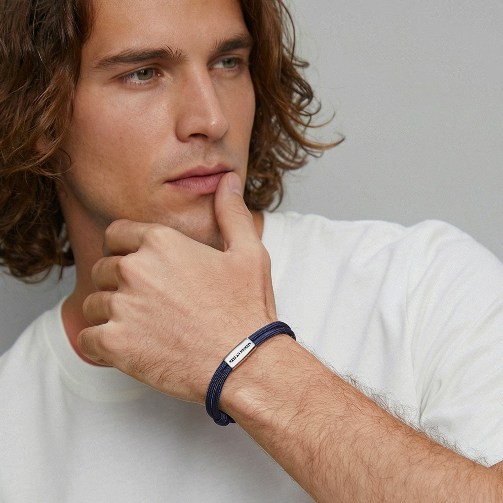 Segeltau Herrenarmband mit Gravur