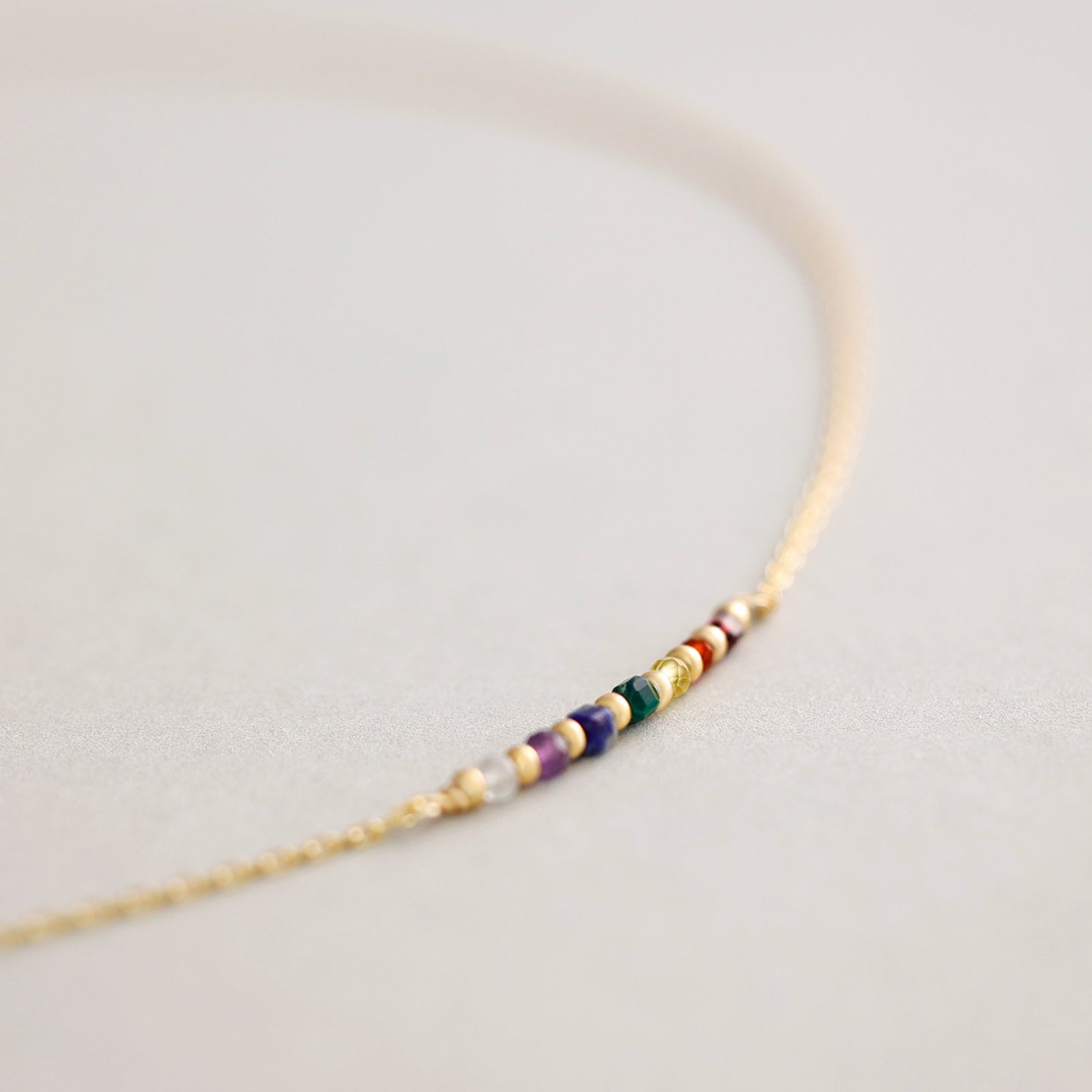 Chakra-Heilsteinkette - 925er Sterling Silber Damen Halskette VIVIANNASCHMUCK