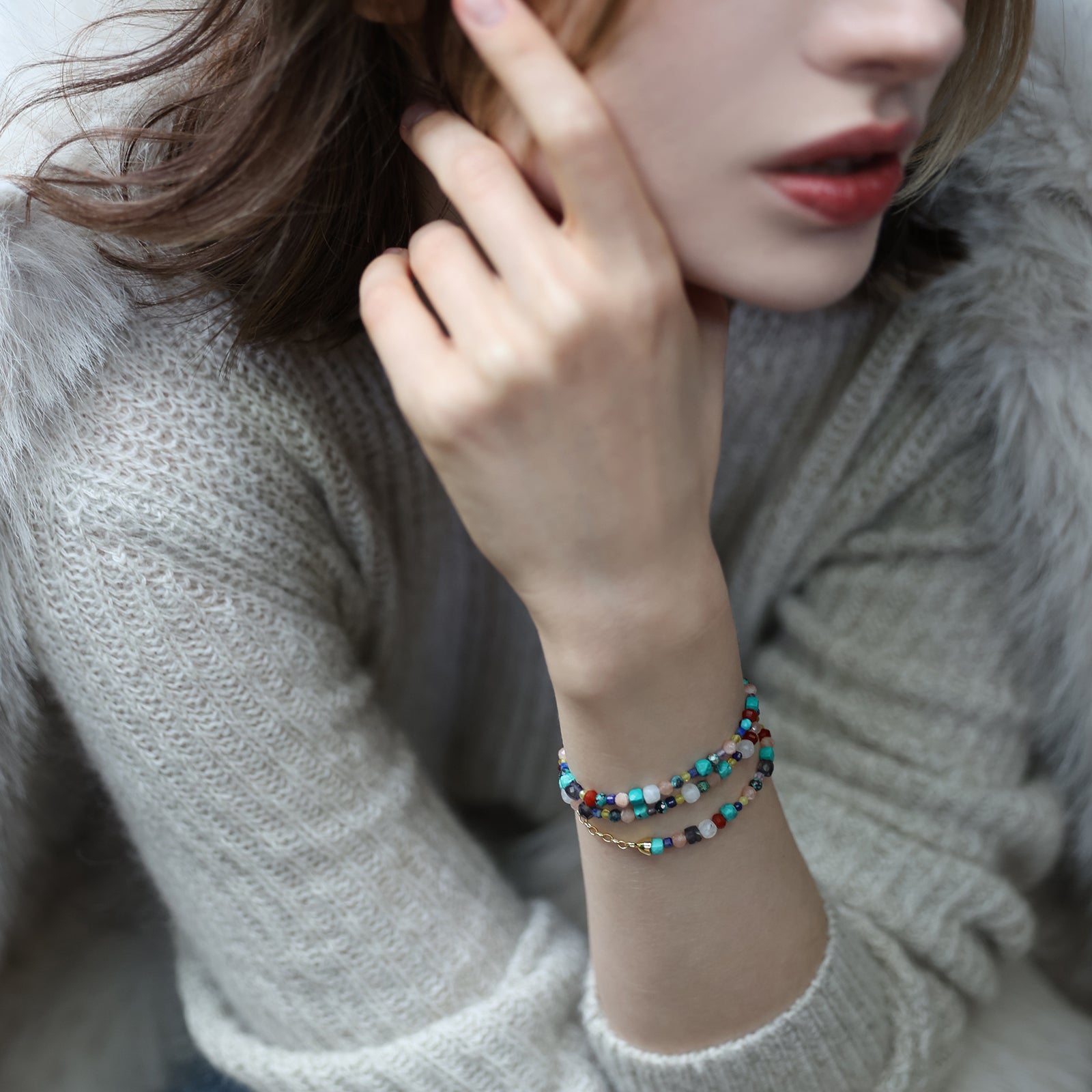 Rainbow Tourmaline Necklace - 925 Sterling Silver