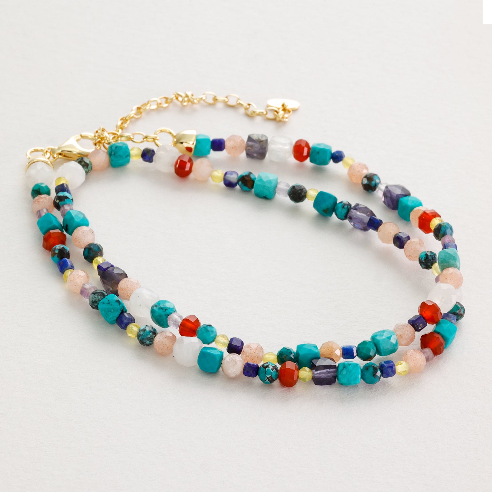 Rainbow Tourmaline Necklace - 925 Sterling Silver