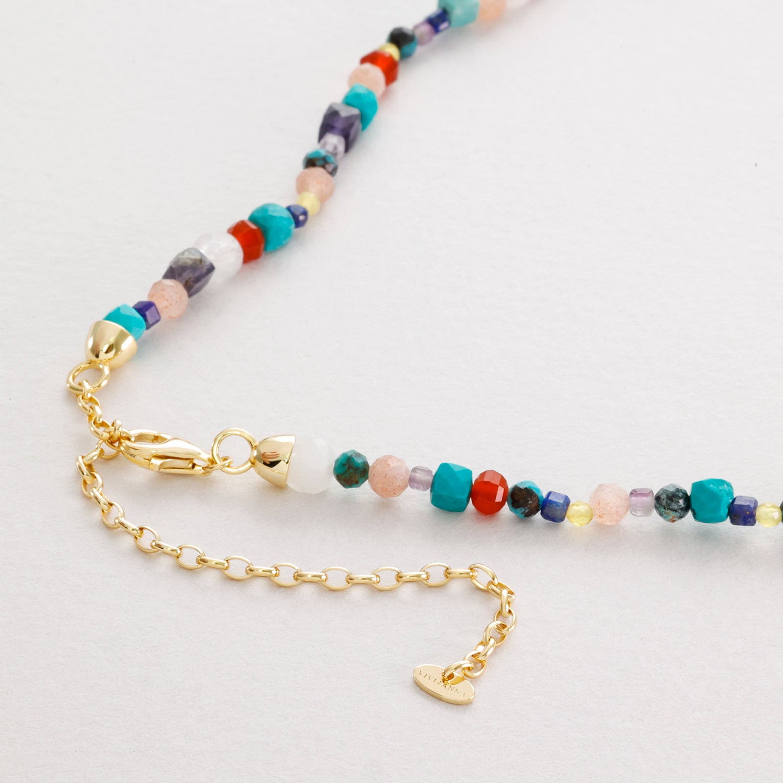 Rainbow Tourmaline Necklace - 925 Sterling Silver