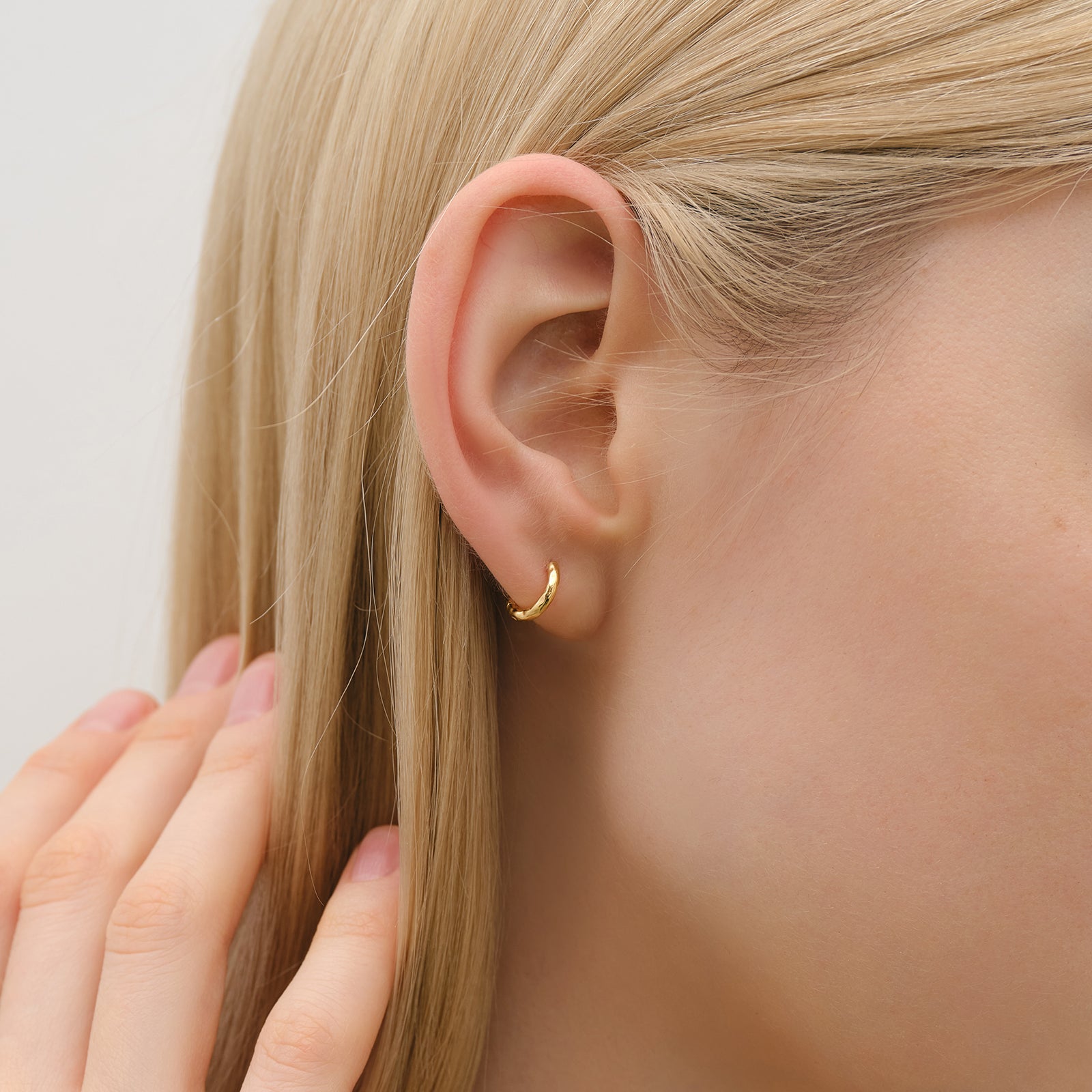 Mini Creolen Hammerschlag Ohrringe - 925er Sterling Silber Ohrringe VIVIANNASCHMUCK