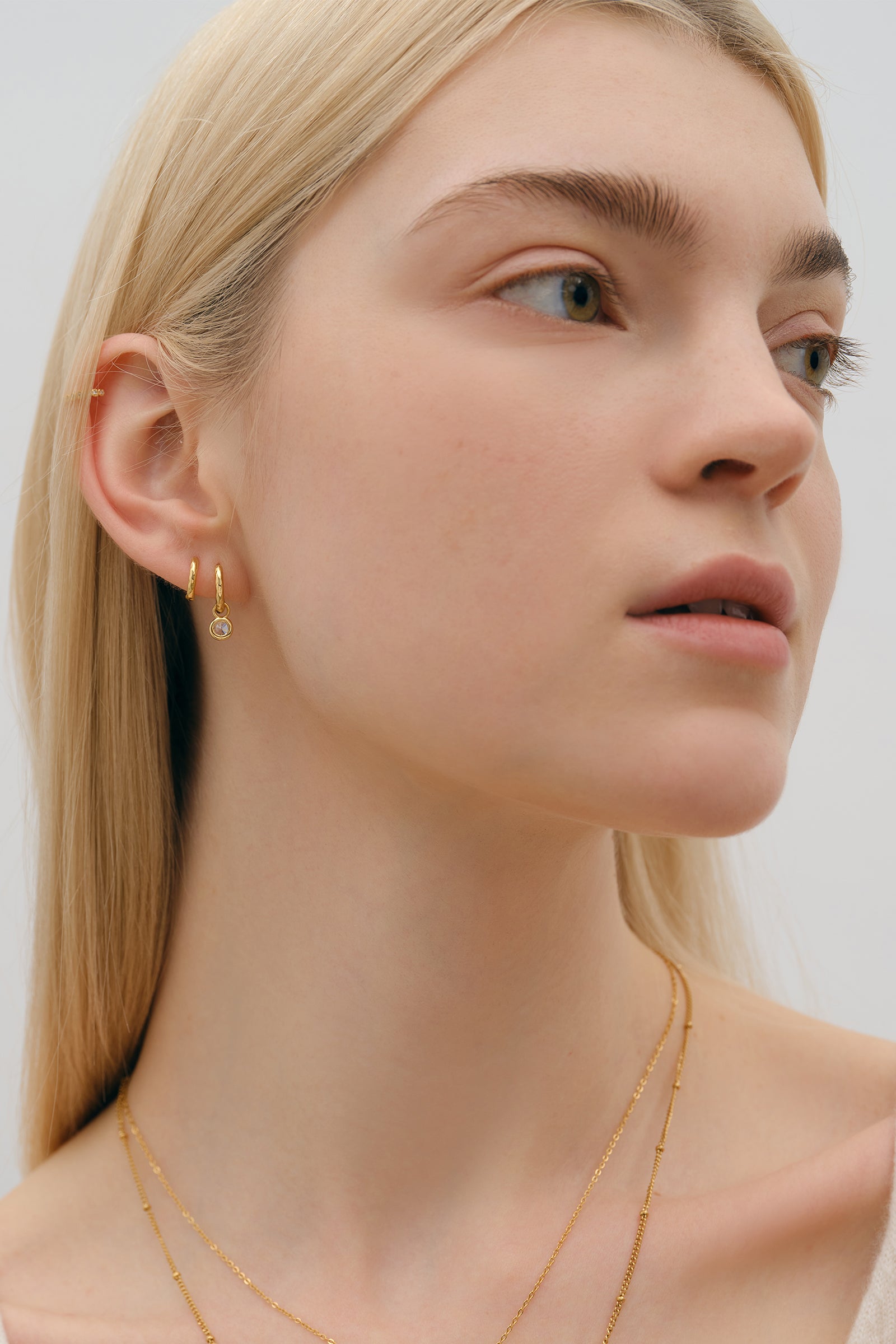 Mini Creolen Hammerschlag Ohrringe - 925er Sterling Silber Ohrringe VIVIANNASCHMUCK