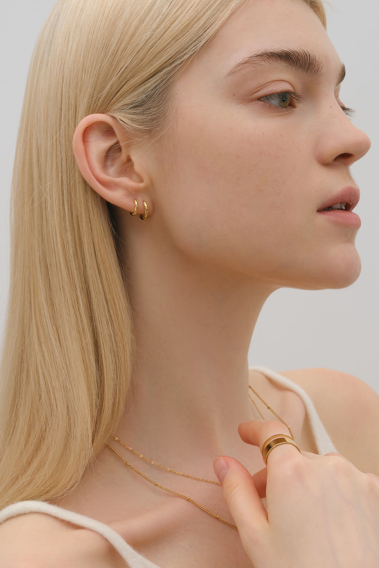 Kleine Creolen Hammerschlag Ohrringe - 925er Sterling Silber Ohrringe VIVIANNASCHMUCK