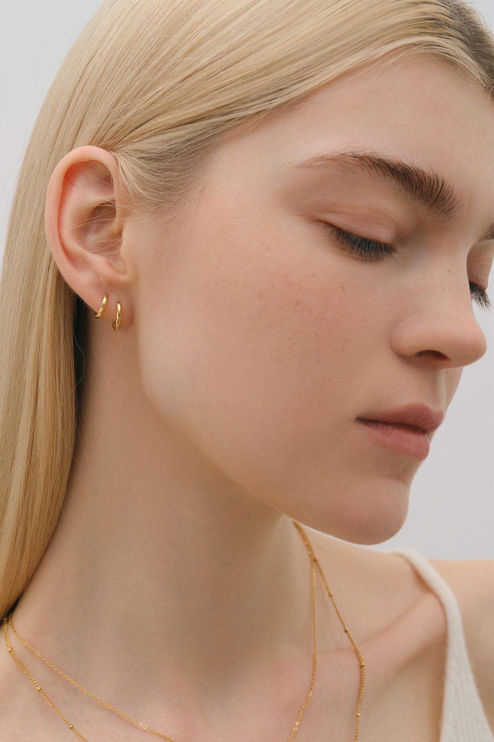 Kleine Creolen Hammerschlag Ohrringe - 925er Sterling Silber Ohrringe VIVIANNASCHMUCK