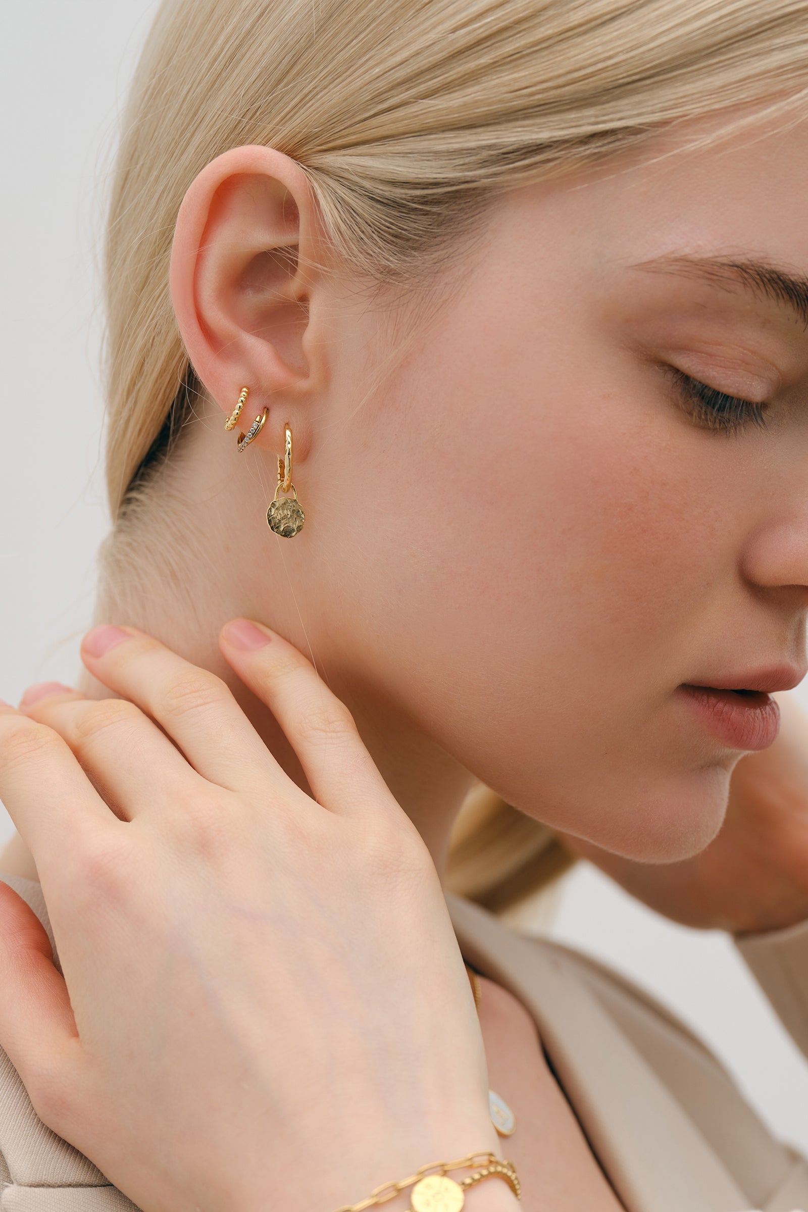 Elegante Kugel Creolen - 925er Sterling Silber