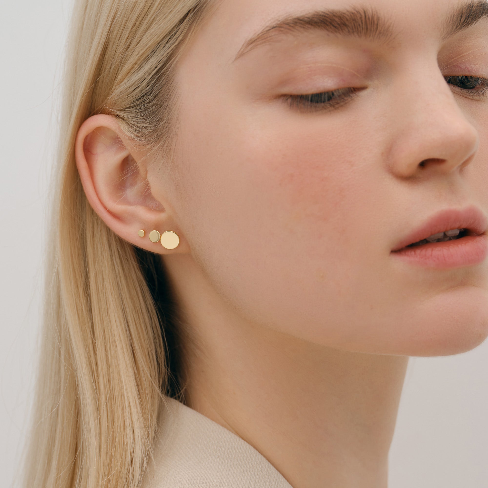 Ohrstecker Set - 925er Sterling Silber Ohrstecker - Minimalistische Ohrstecker- Gold oder Silber - OSset01 - VIVIANNASCHMUCK