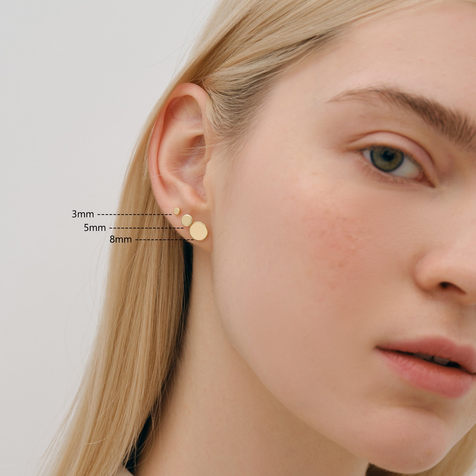 Minimalistisches Ohrstecker Set - 925er Sterling Silber Ohrringe VIVIANNASCHMUCK