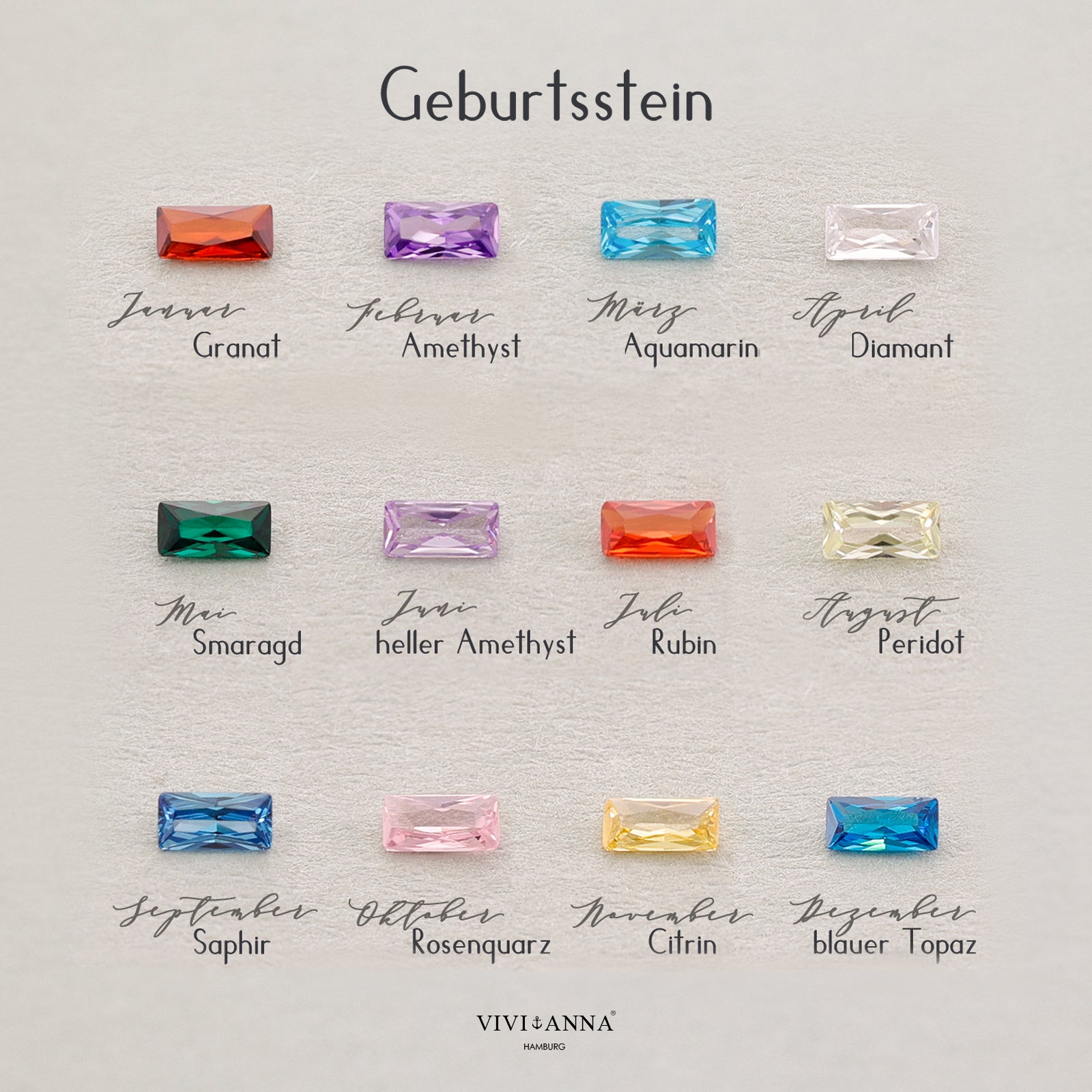 Personalisiertes Geburtsstein-Armband - 925er Sterling Silber - individuell wählbar