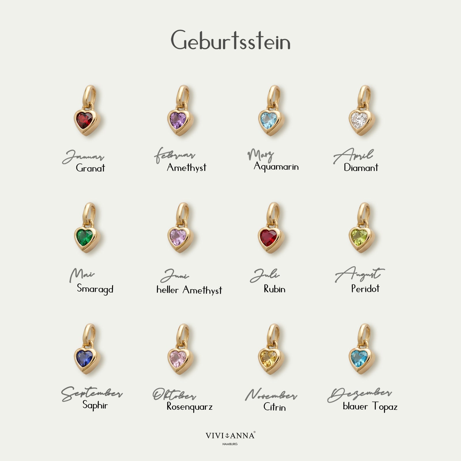 Kreuz Armband mit Zirkonia Geburtsstein - Geschenk zur Taufe mit Karte Kinder Armband VIVIANNASCHMUCK