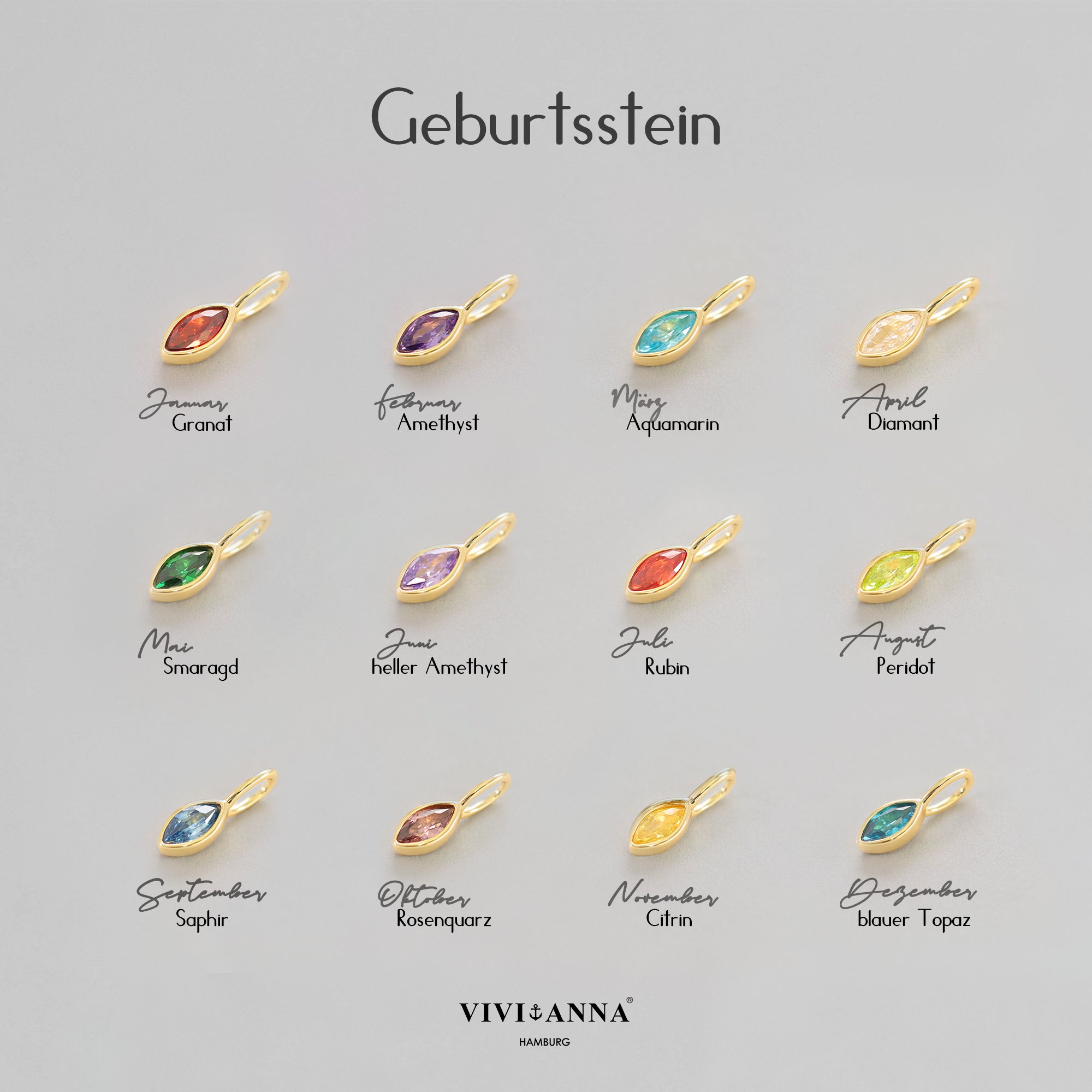 Additional 925 Birthstone Pendant - ADD-ON