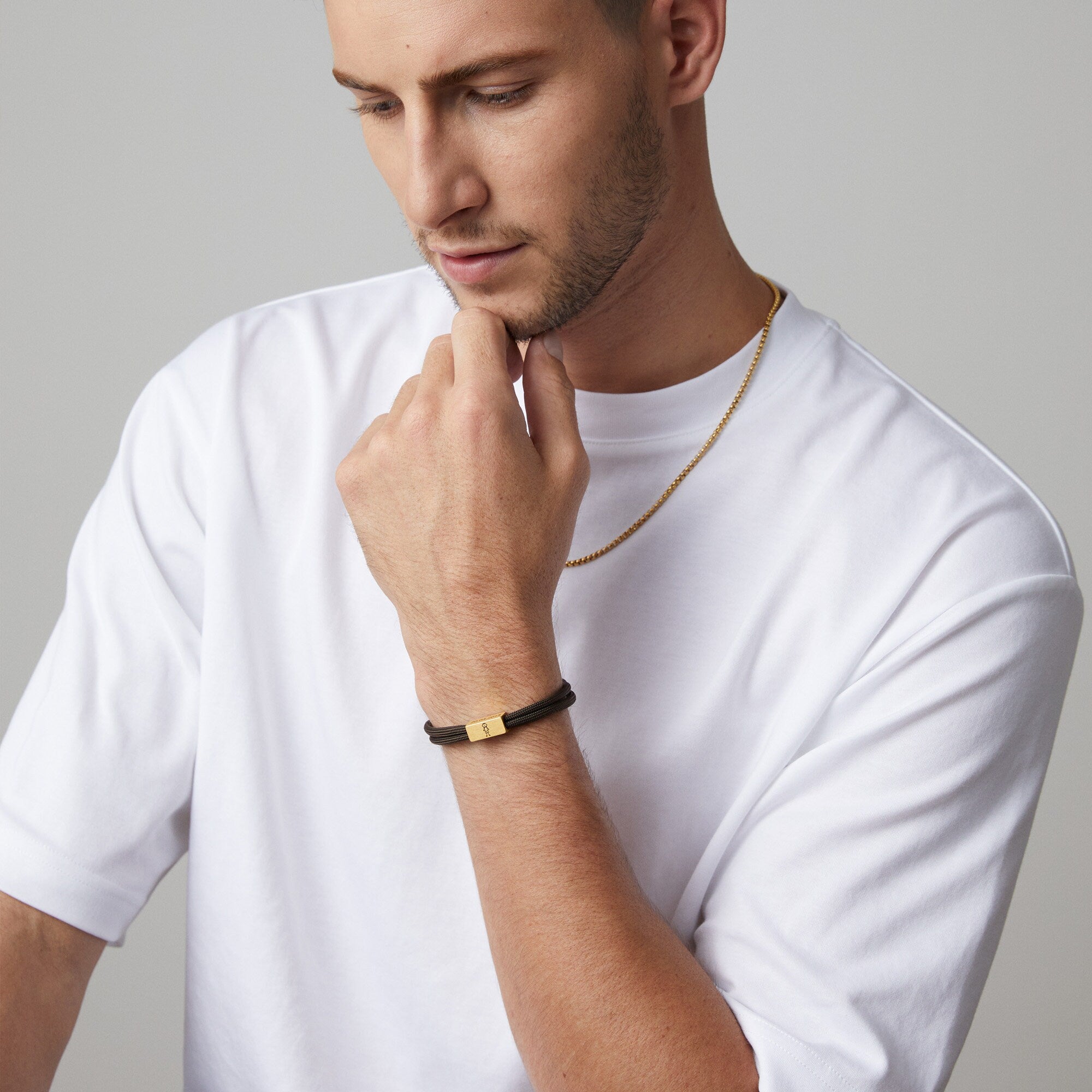 Personalisiertes Segeltau Armband - 4-seitig