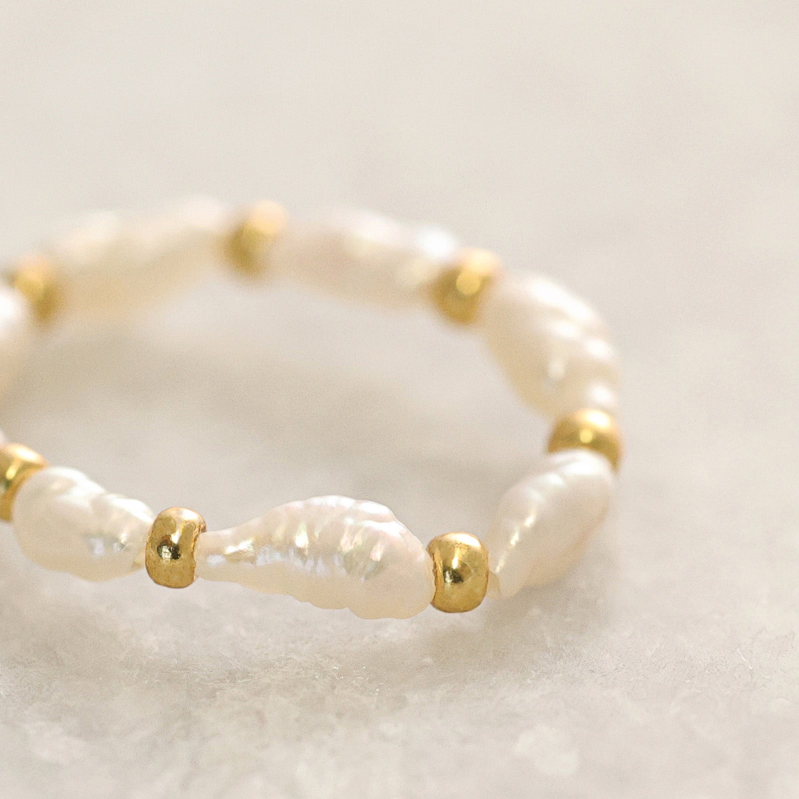 Süßwasserperlen Ring - Harmonie Ring - Minimalistisch Perlen Ring - Zuchtperlen - Geschenke für Sie - Silber, Gold und Roségold - RS005 - VIVIANNASCHMUCK