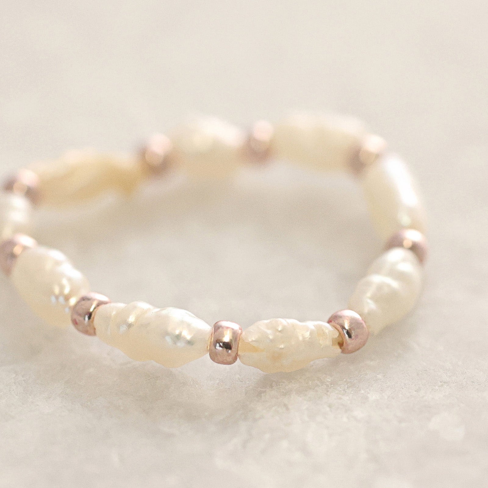 Süßwasserperlen Ring - Harmonie Ring - Minimalistisch Perlen Ring - Zuchtperlen - Geschenke für Sie - Silber, Gold und Roségold - RS005 - VIVIANNASCHMUCK