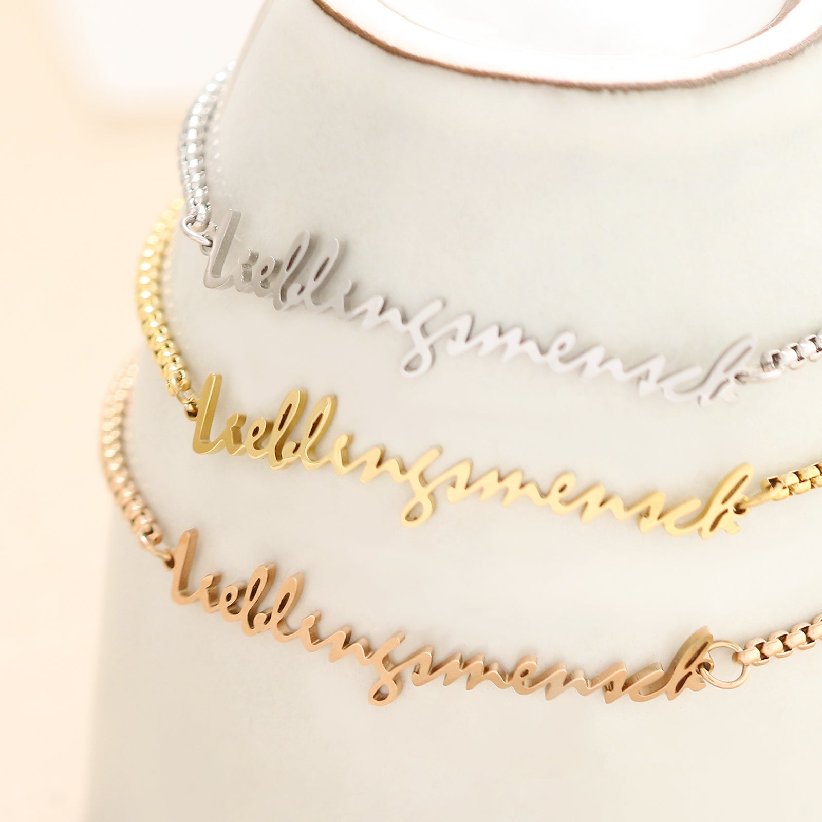 Lieblingsmensch Armkette - Handschrift Damen Armband VIVIANNASCHMUCK