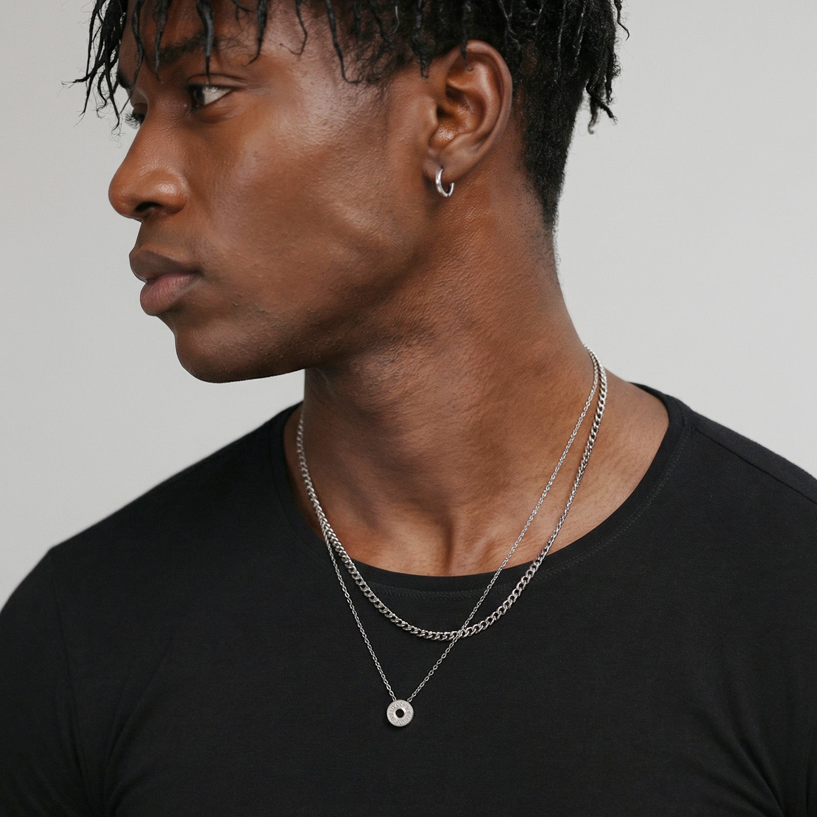 Klassische Panzerkette – Edelstahl Halskette für Ihn Herren Halskette VIVIANNASCHMUCK