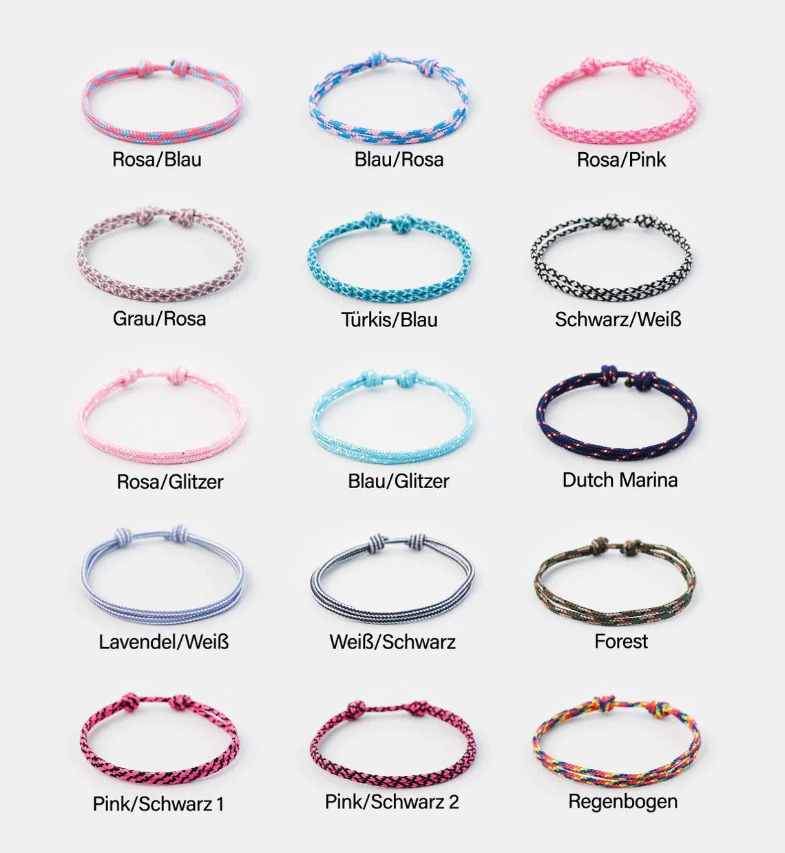 Personalisiertes Segeltau Armband - Unisex