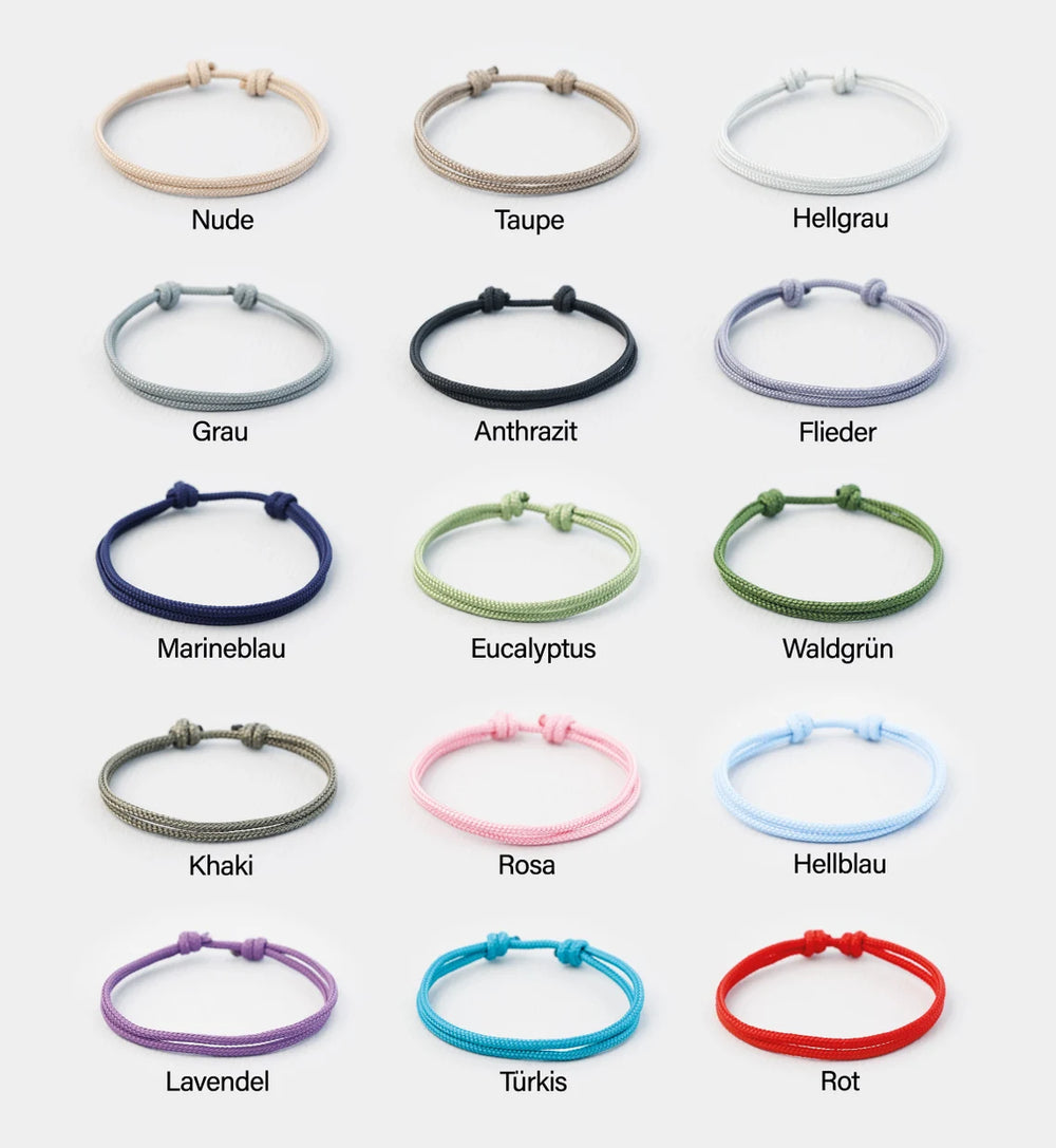 Personalisiertes Segeltau Armband mit Plättchen