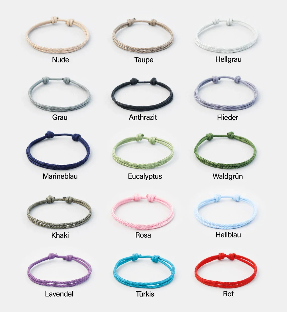 Personalisiertes Segeltau Armband - Unisex