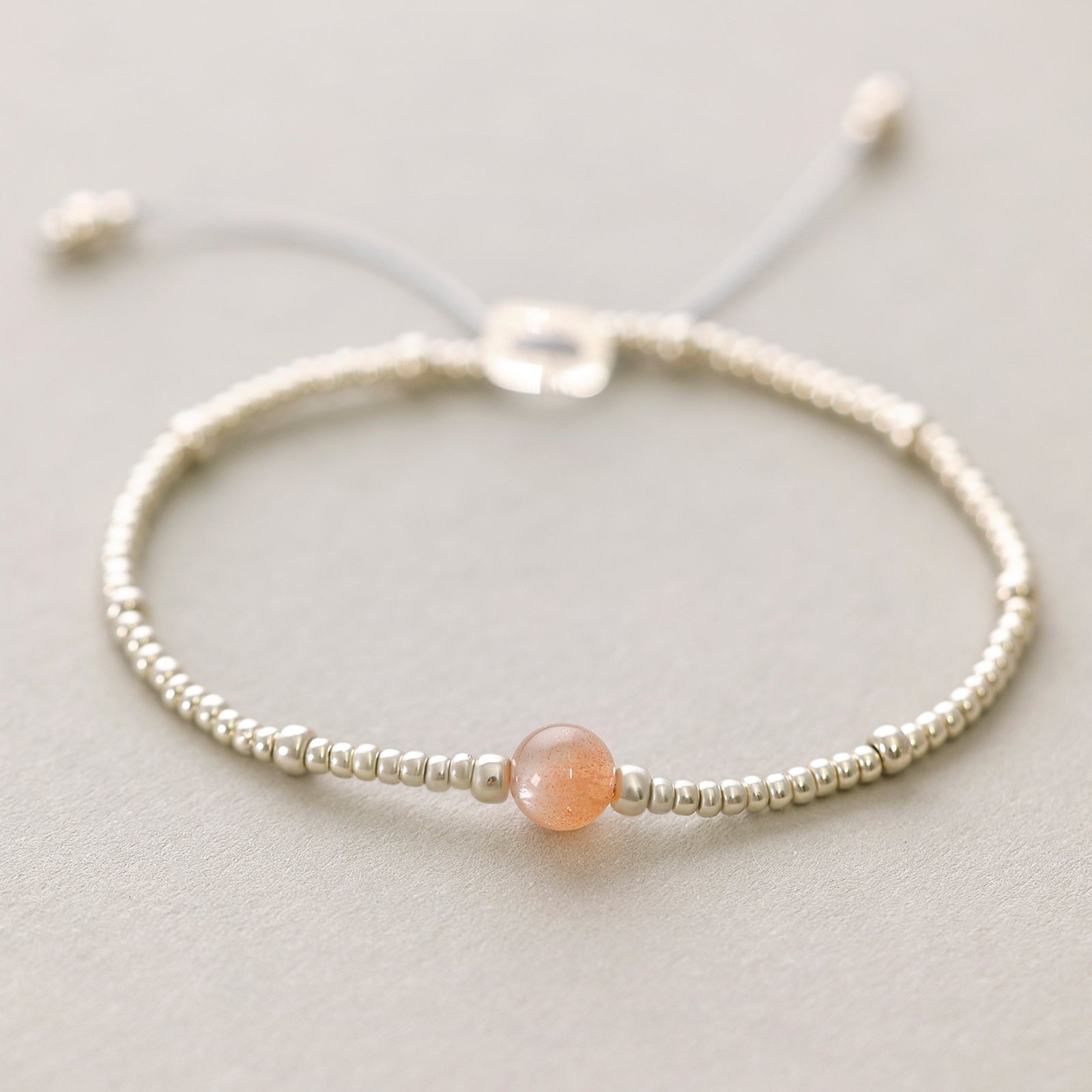 Sonnenstein Armband - 925er Sterling Silber - verstellbar