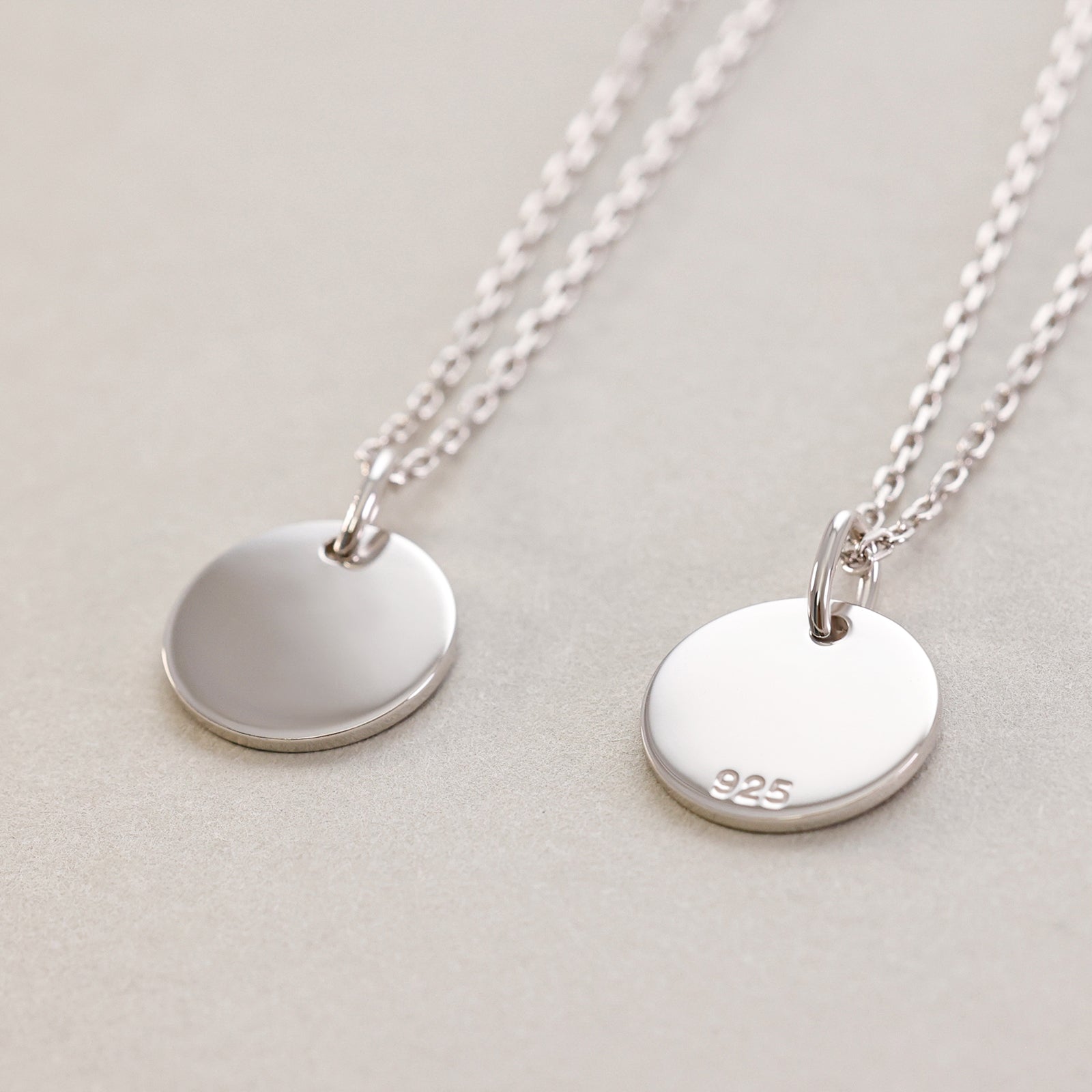 Plate chain - 925 Sterling Silver - Gift for Grandma with card