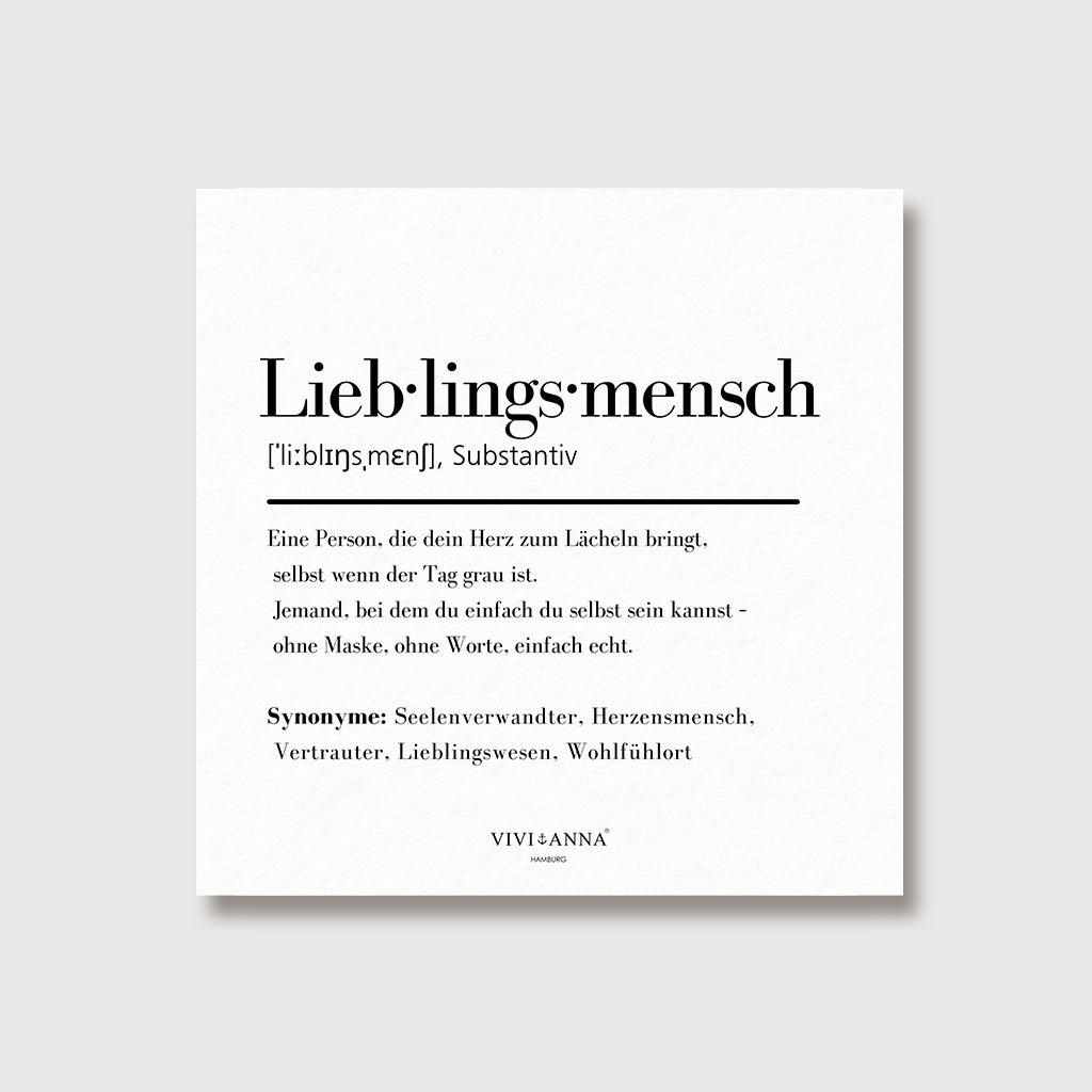 Grußkarte für die Lieblingsmensch