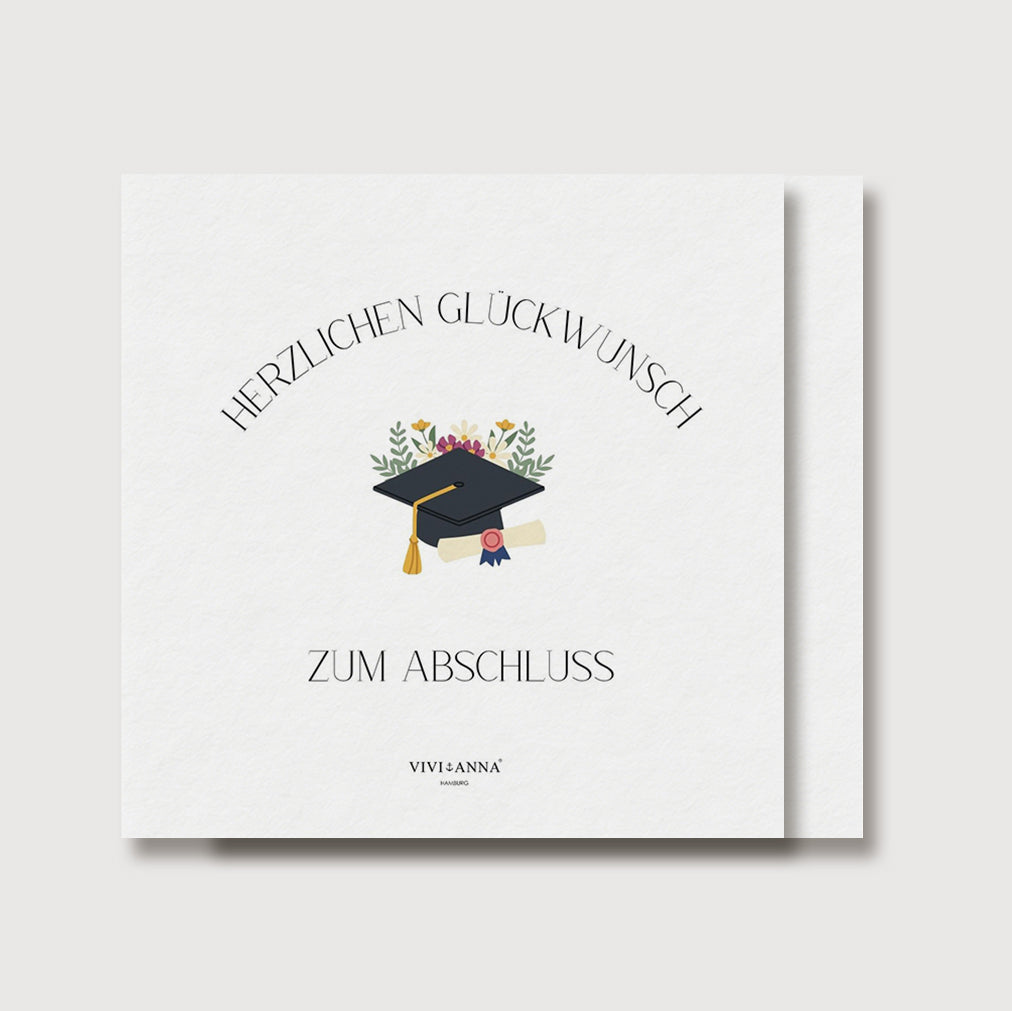 Grußkarte zum Abschluss Geschenkideen mit Karten VIVIANNASCHMUCK