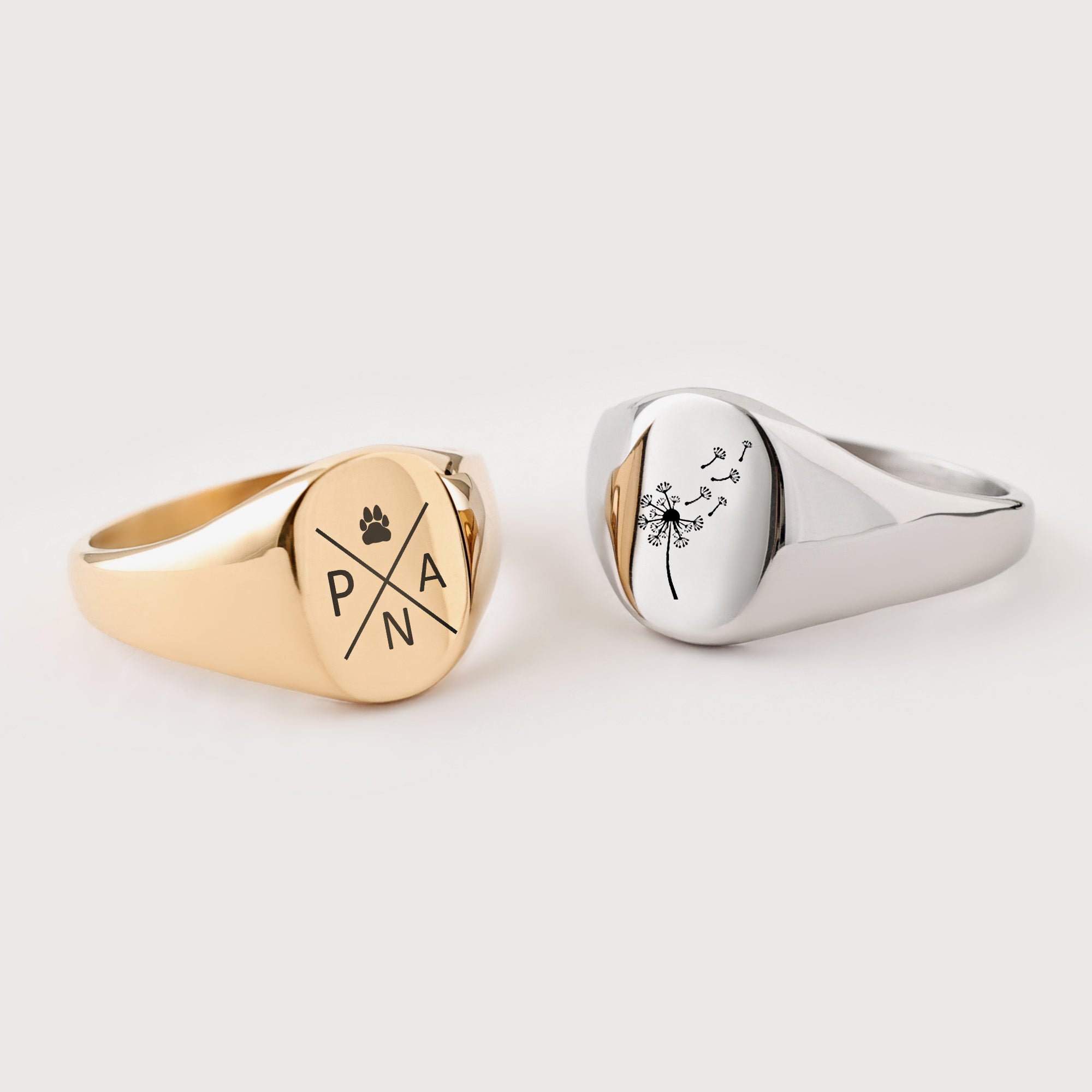 Klassischer Siegelring mit Gravur Damen Ringe VIVIANNASCHMUCK