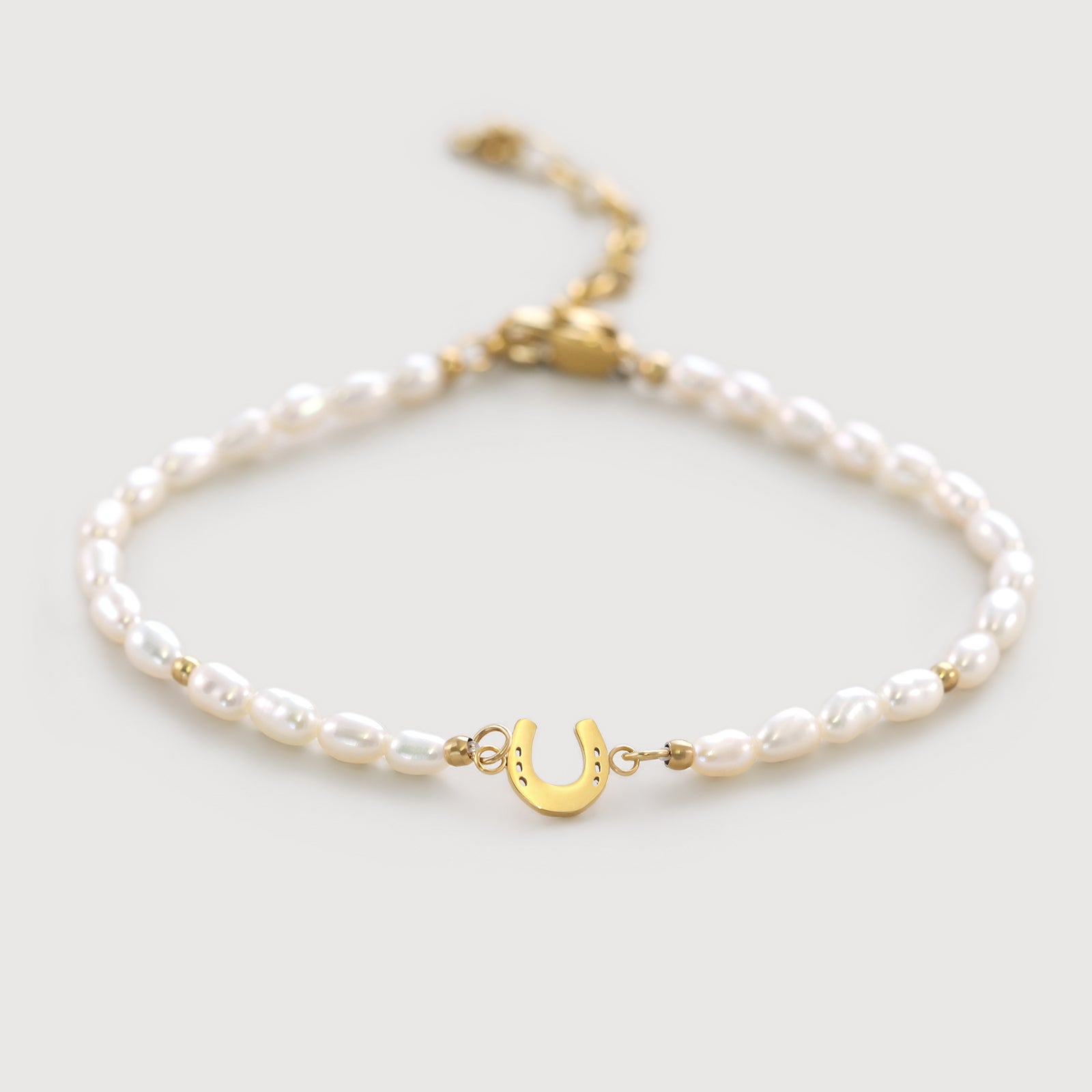 Hufeisen Perlenarmband – Glücksbringer Armband Damen Armband VIVIANNASCHMUCK