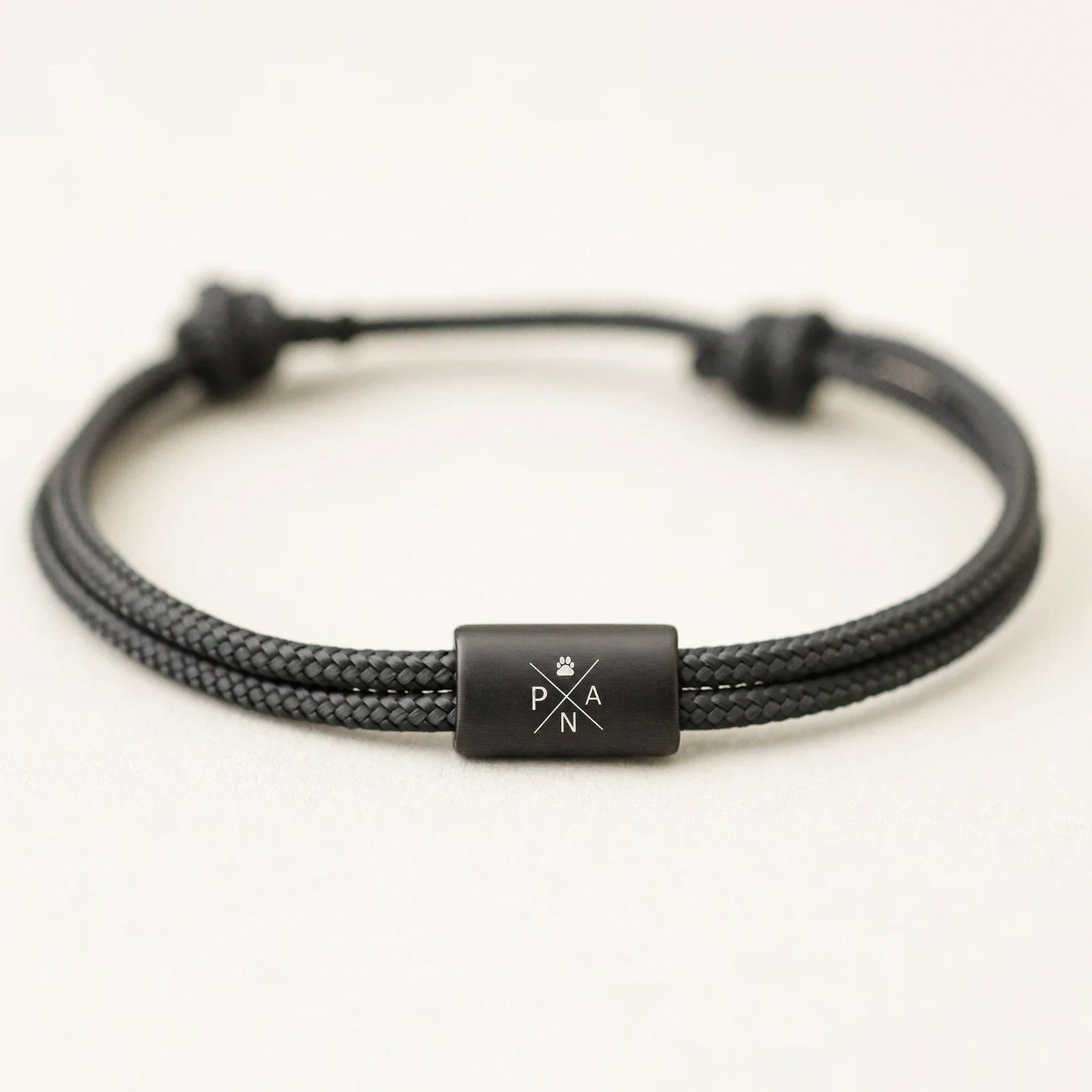 Feines Segeltau-Armband mit Gravur