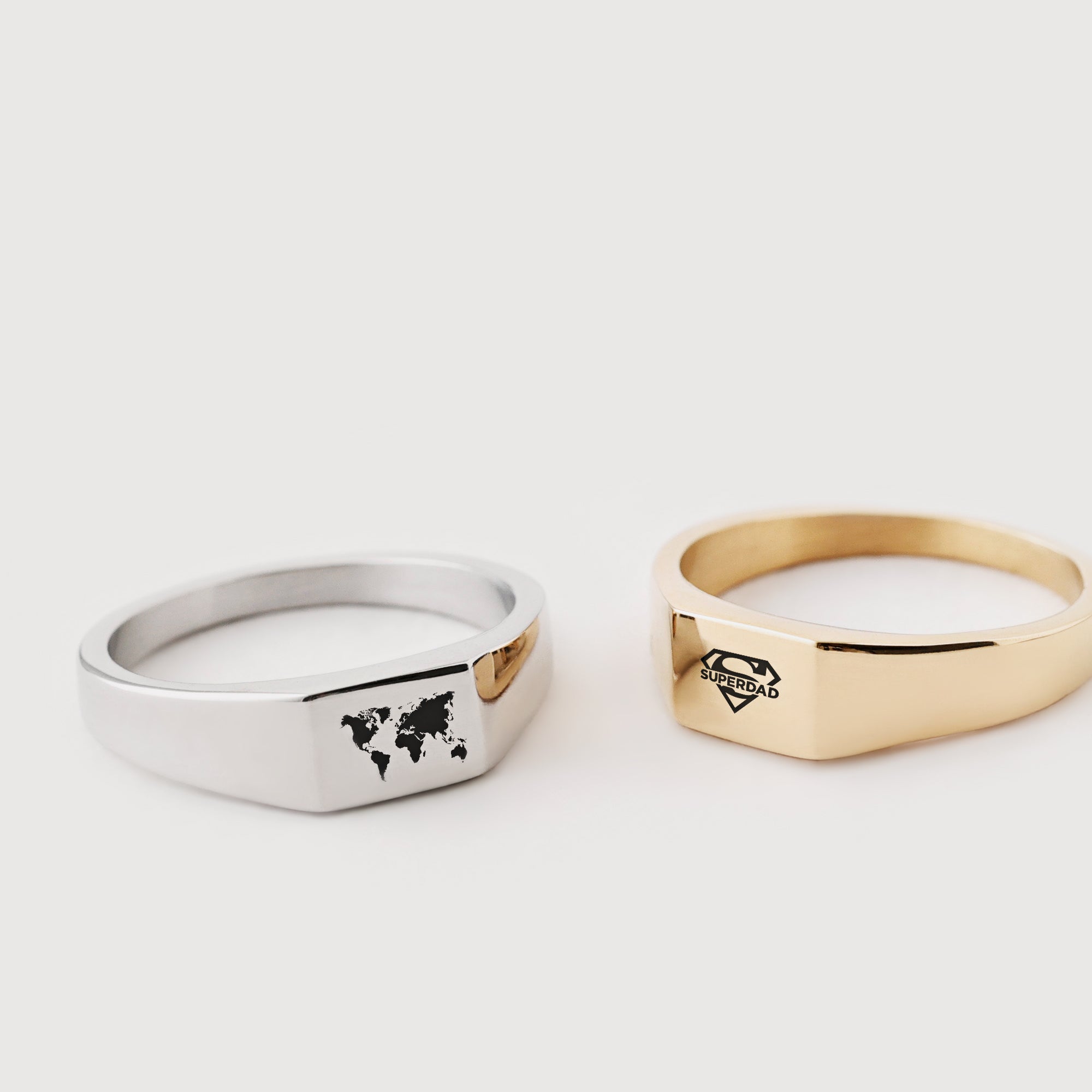 Eckiger Siegelring für Herren – Mit persönlicher Gravur