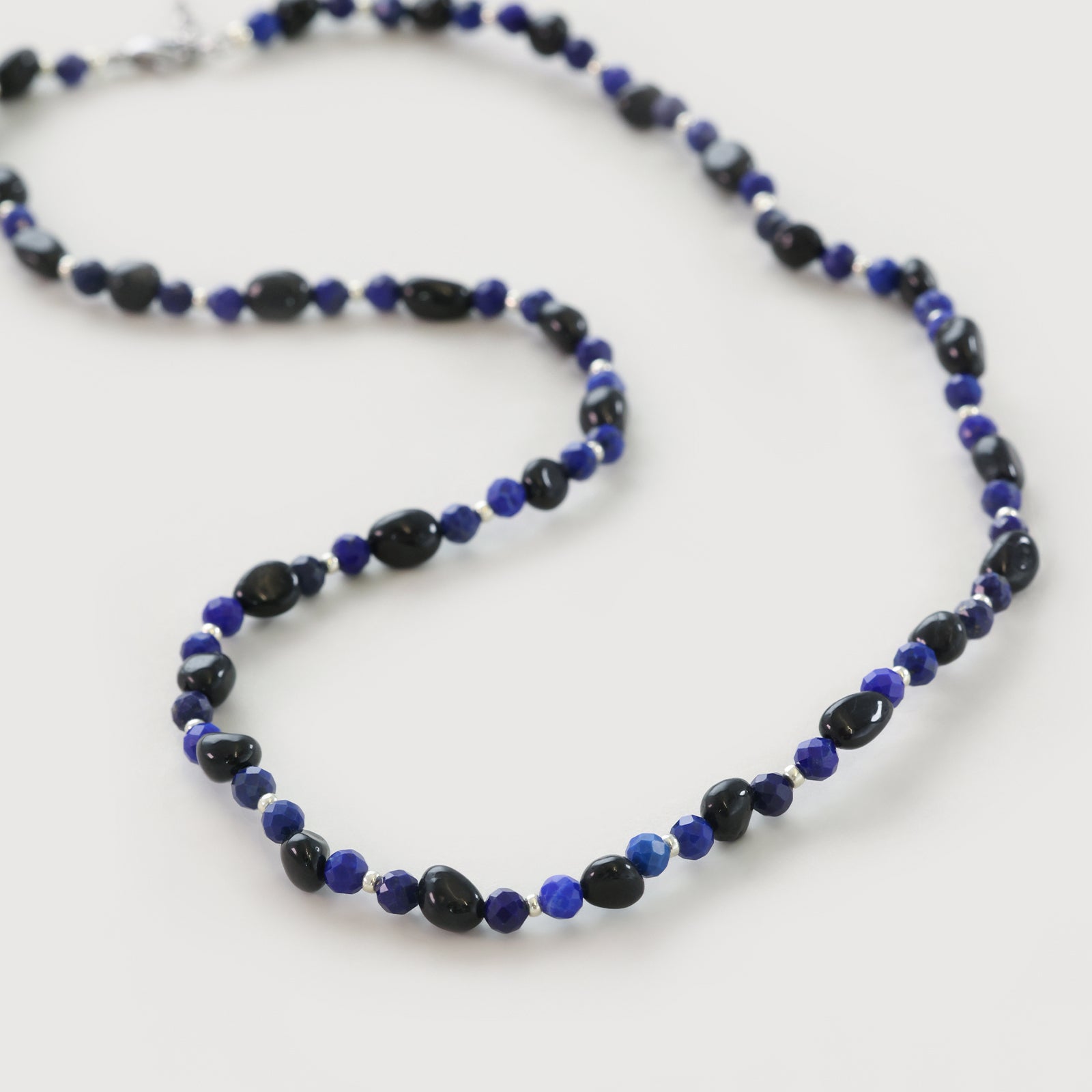 Herren Halskette aus Lapislazuli & Schwarzem Turmalin Herren Halskette VIVIANNASCHMUCK