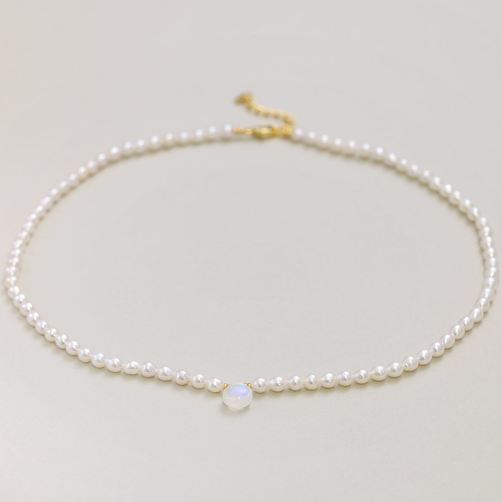 Freshwater pearl necklace - 925 sterling silver - minimalist gift