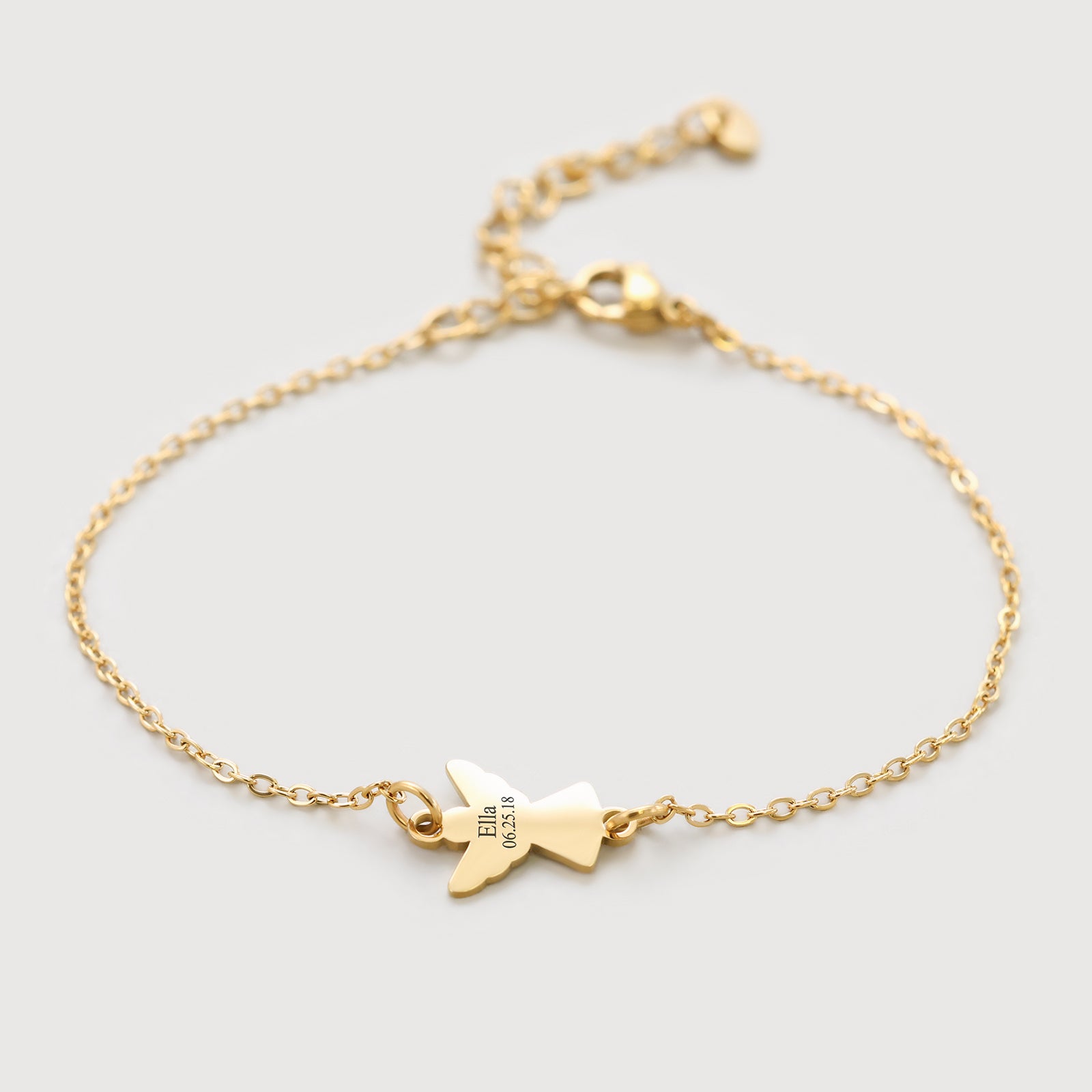 Schutzengel Armkette mit Gravur Kinder Armband VIVIANNASCHMUCK
