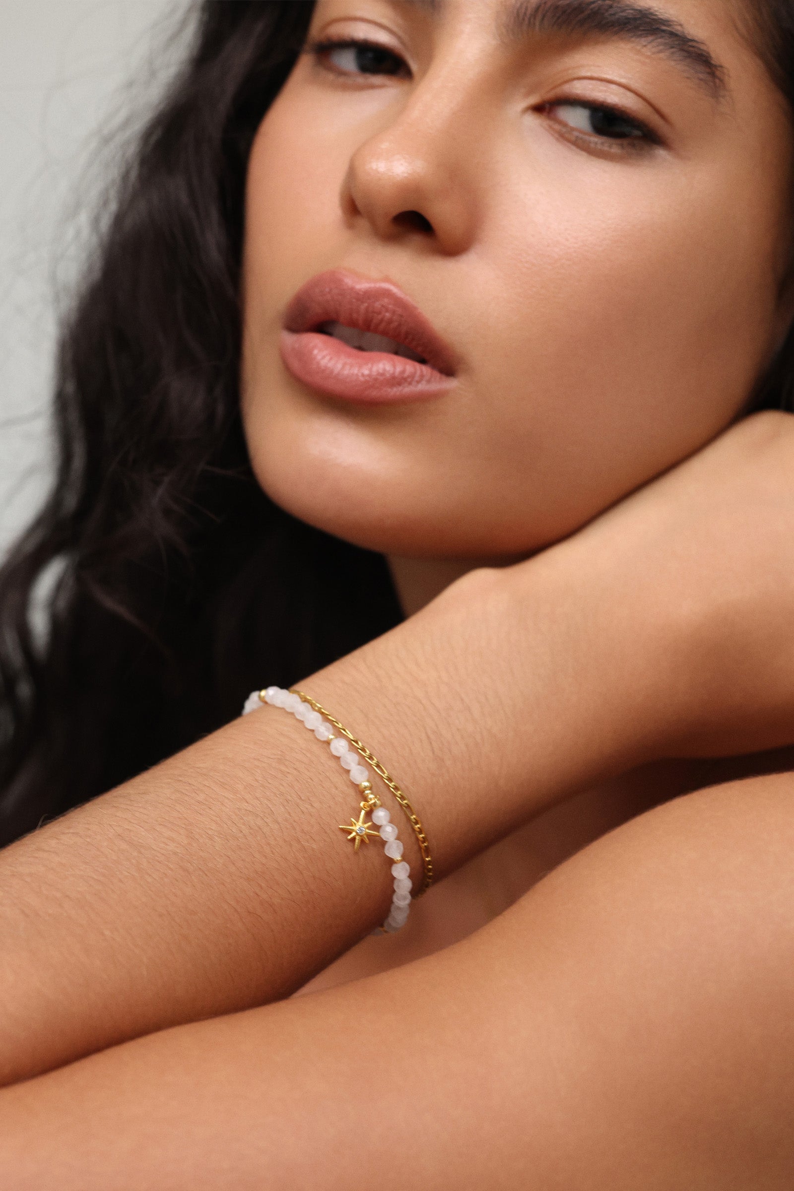 Freshwater pearl bracelet with customizable pendant - 925 sterling silver