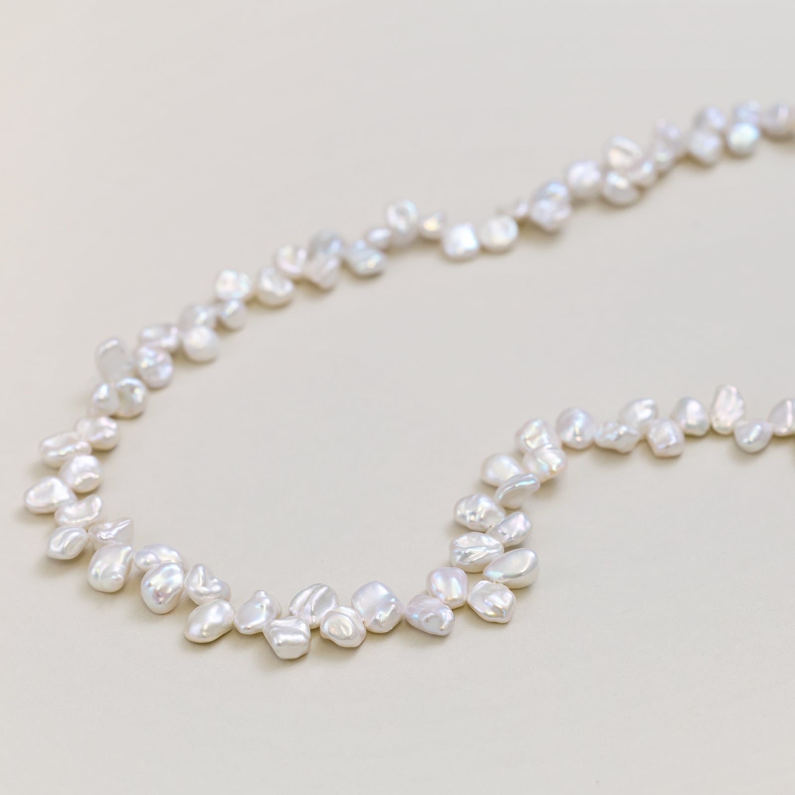 Barockperlen-Kette in Naturform - 925er Sterling Silber