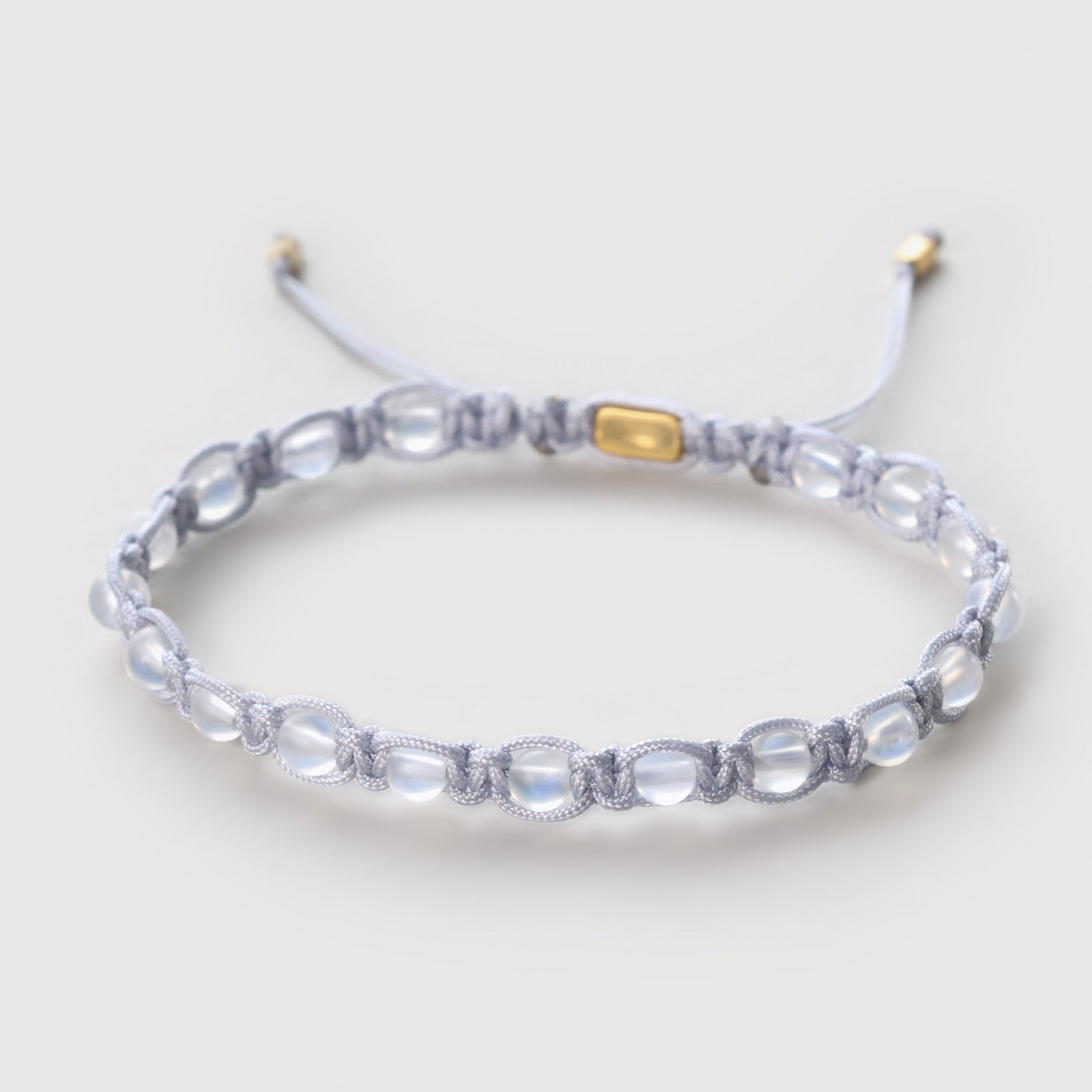 娜 Mondstein Armband geflochten aus Naturstein Herren Armband VIVIANNASCHMUCK