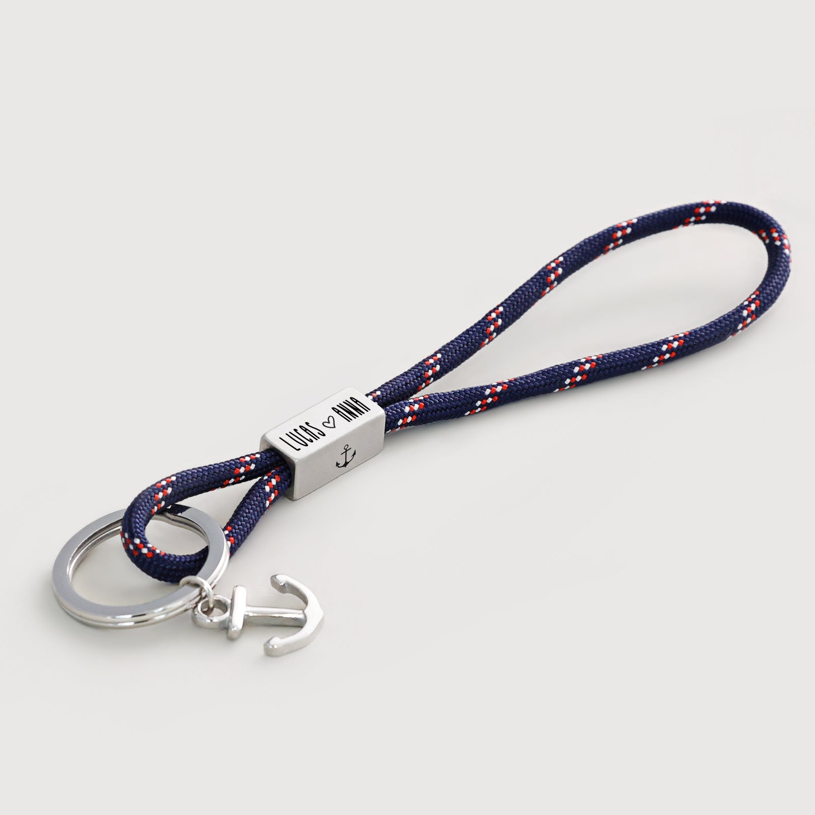 Sailing rope lanyard with anchor pendant - Dutch Marina - 4 sides