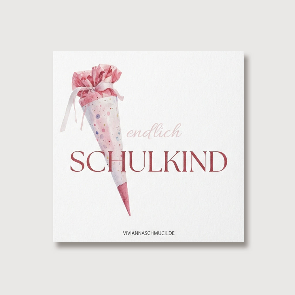 Zusatzkarte zum Schulanfang Geschenkideen mit Karten VIVIANNASCHMUCK