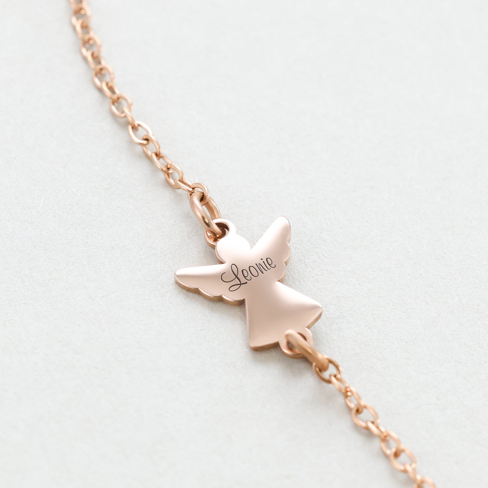 Schutzengel Armkette mit Gravur Kinder Armband VIVIANNASCHMUCK