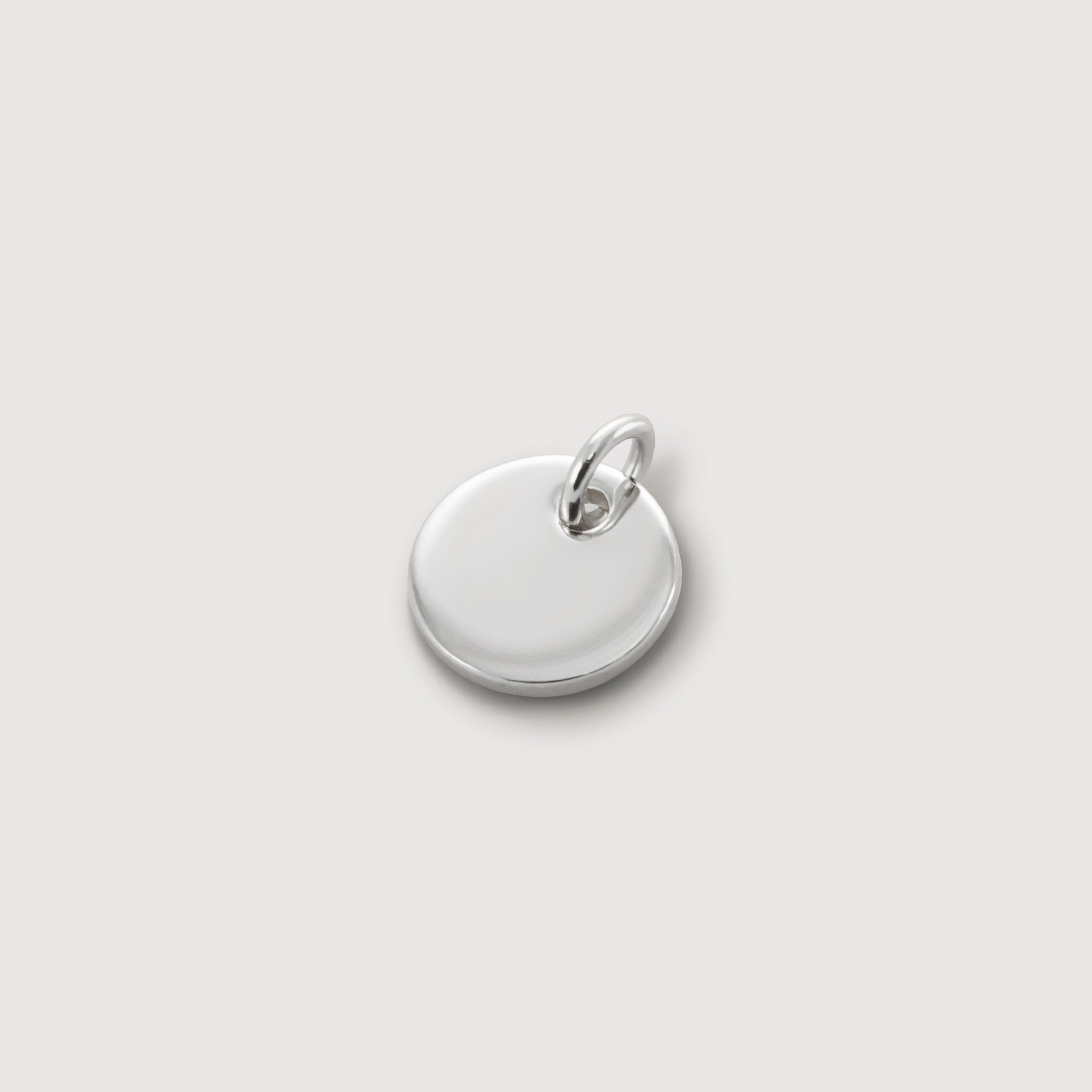 Zusatz-Gravurplättchen 8mm - rund - 925er Sterling Silber Add-on VIVIANNASCHMUCK