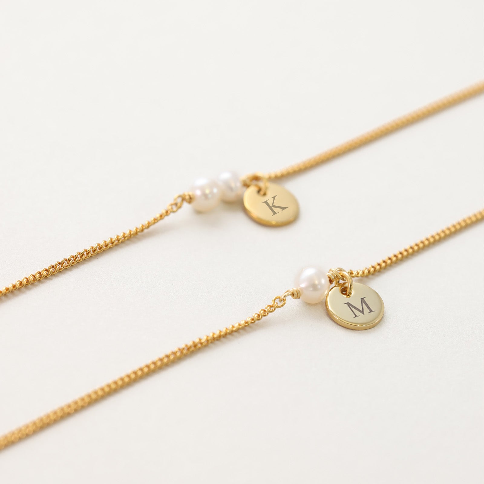 Freshwater pearl bracelet with customizable pendant - 925 sterling silver