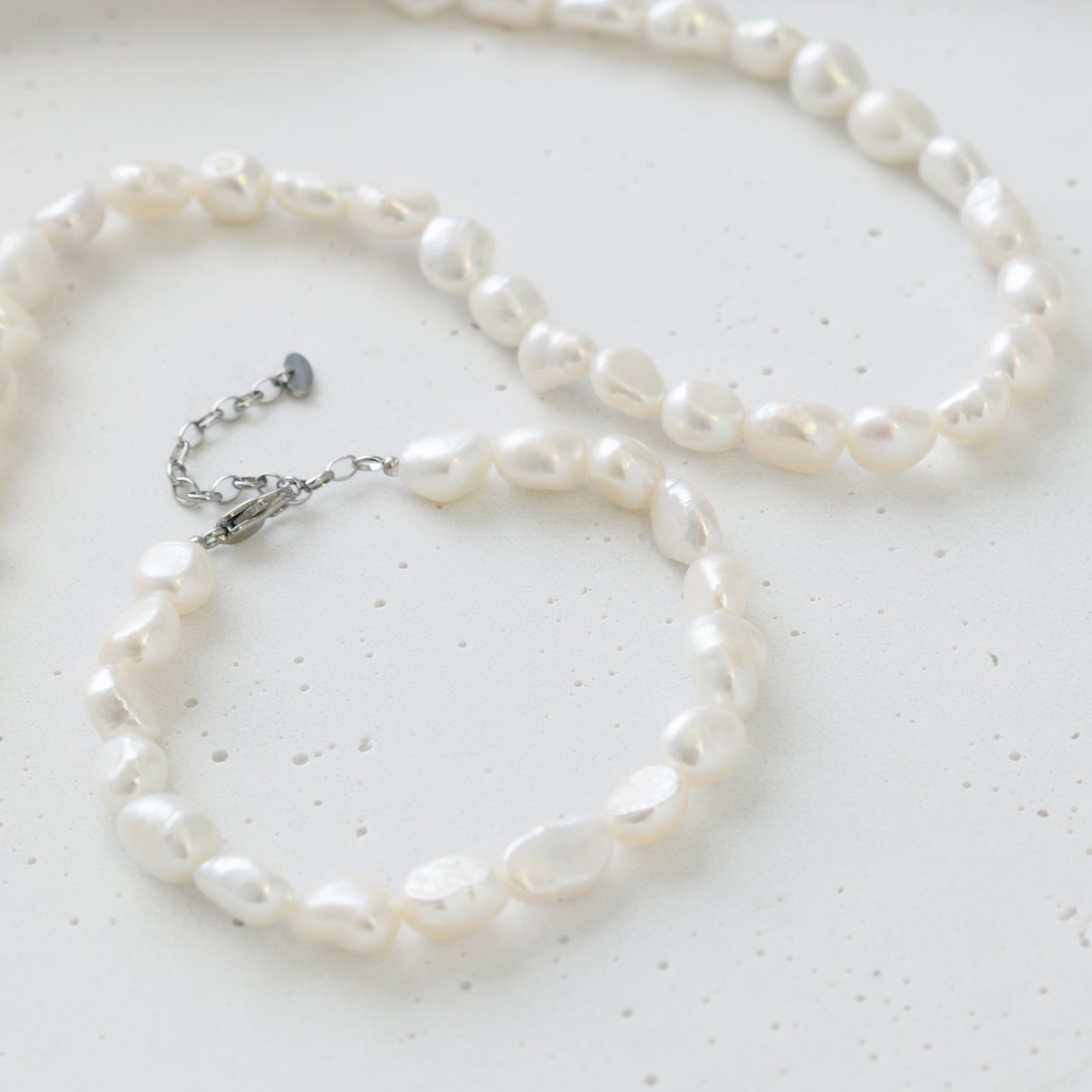 Freshwater pearl necklace - 925 sterling silver - minimalist gift