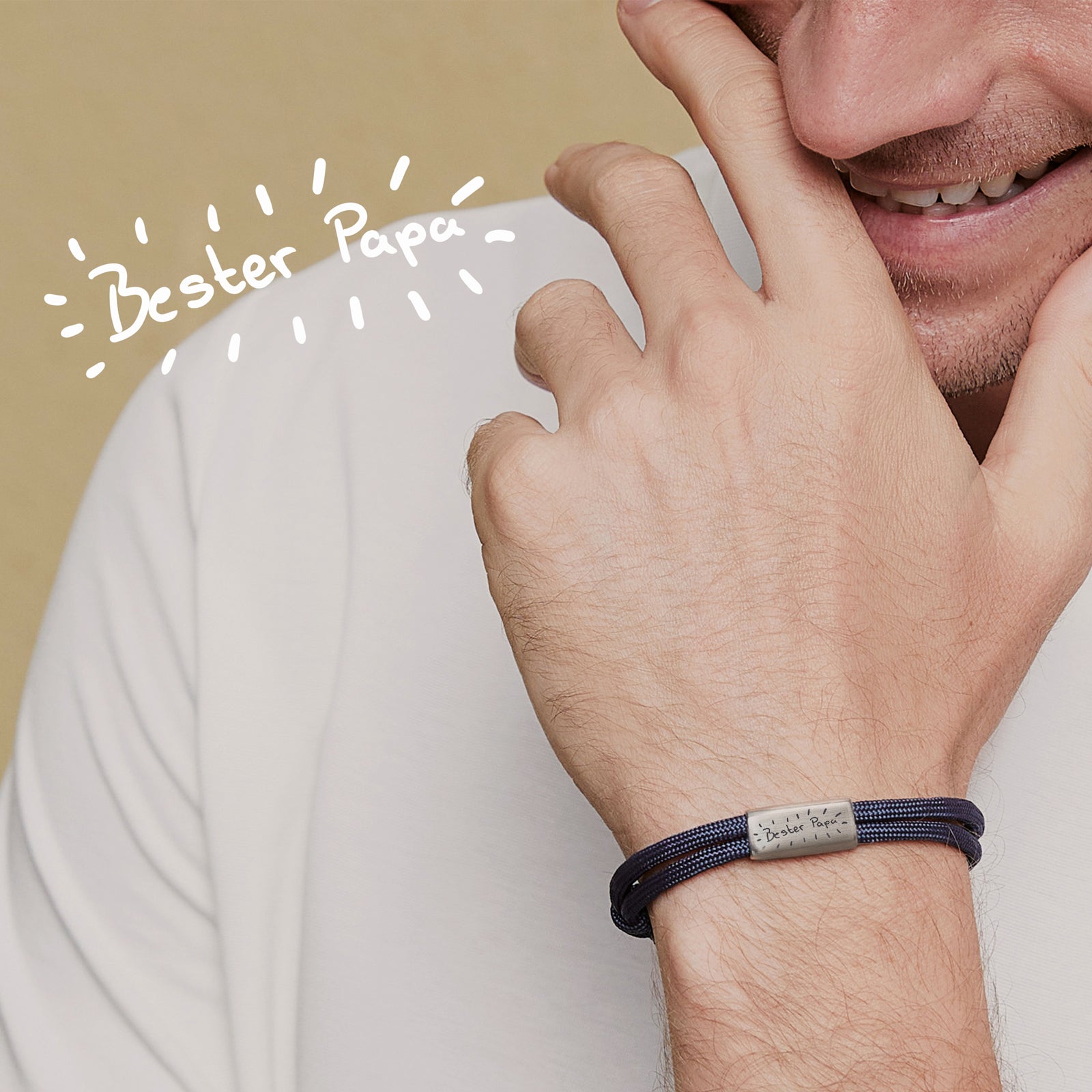 Personalisiertes Armband mit echter Zeichnung Herren Armband VIVIANNASCHMUCK