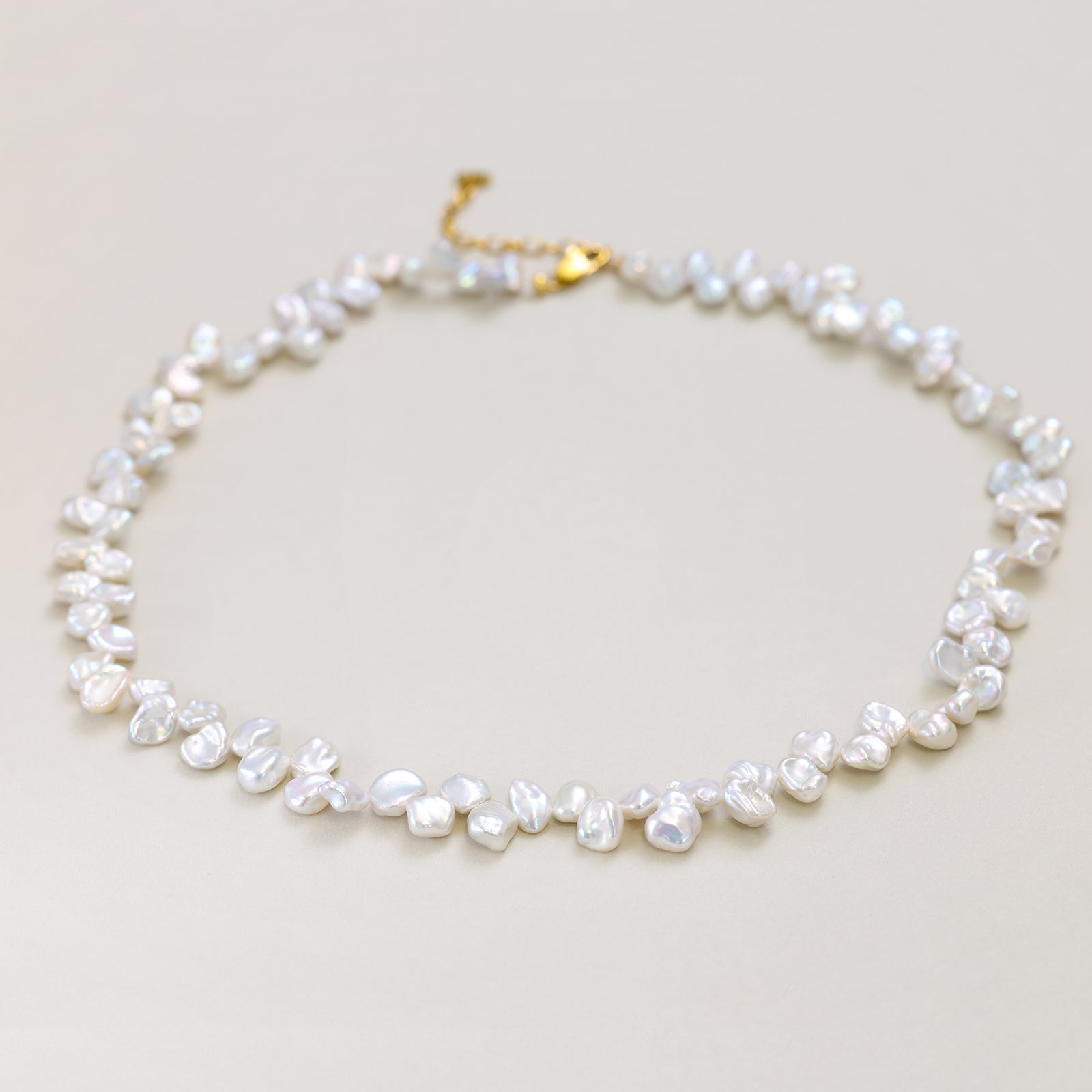Barockperlen-Kette in Naturform - 925er Sterling Silber Damen Halskette VIVIANNASCHMUCK