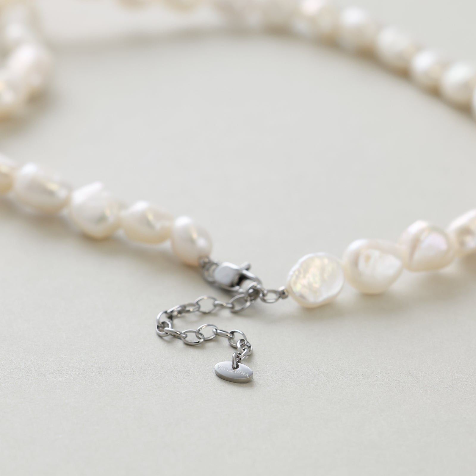 Freshwater pearl necklace - 925 sterling silver - minimalist gift