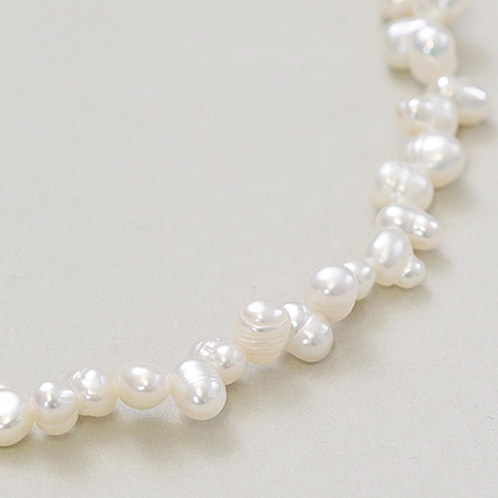 Süßwasserperlenkette in Spitzenoptik - small- 925er Sterling Silber Damen Halskette VIVIANNASCHMUCK