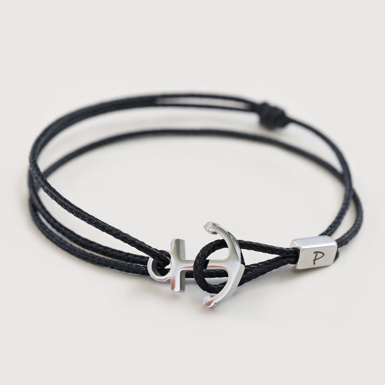 Unisex Armband mit Ankerhaken & Gravur