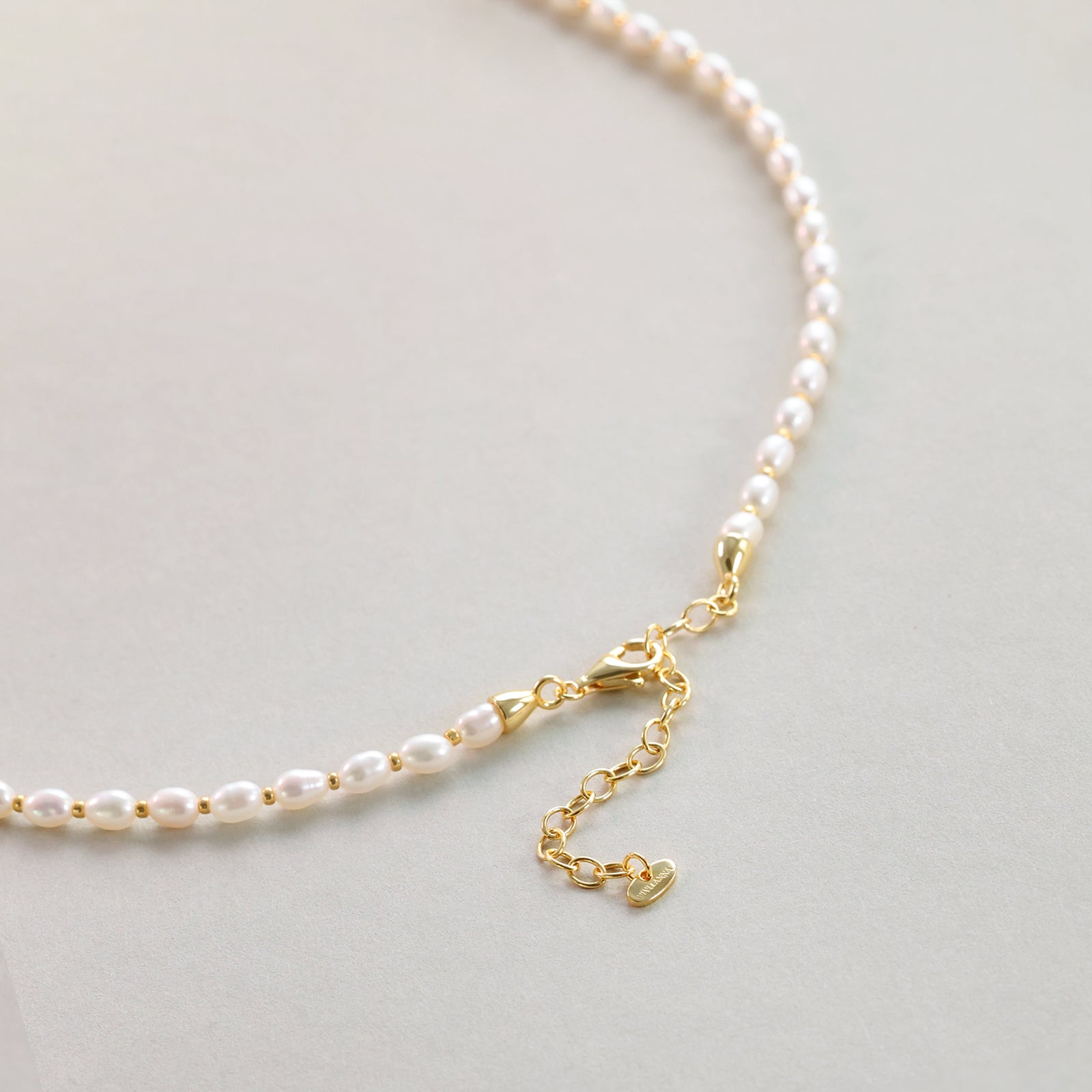 Süßwasserperlen Kette mit Schutzengel Anhänger - 925 Sterling Silber