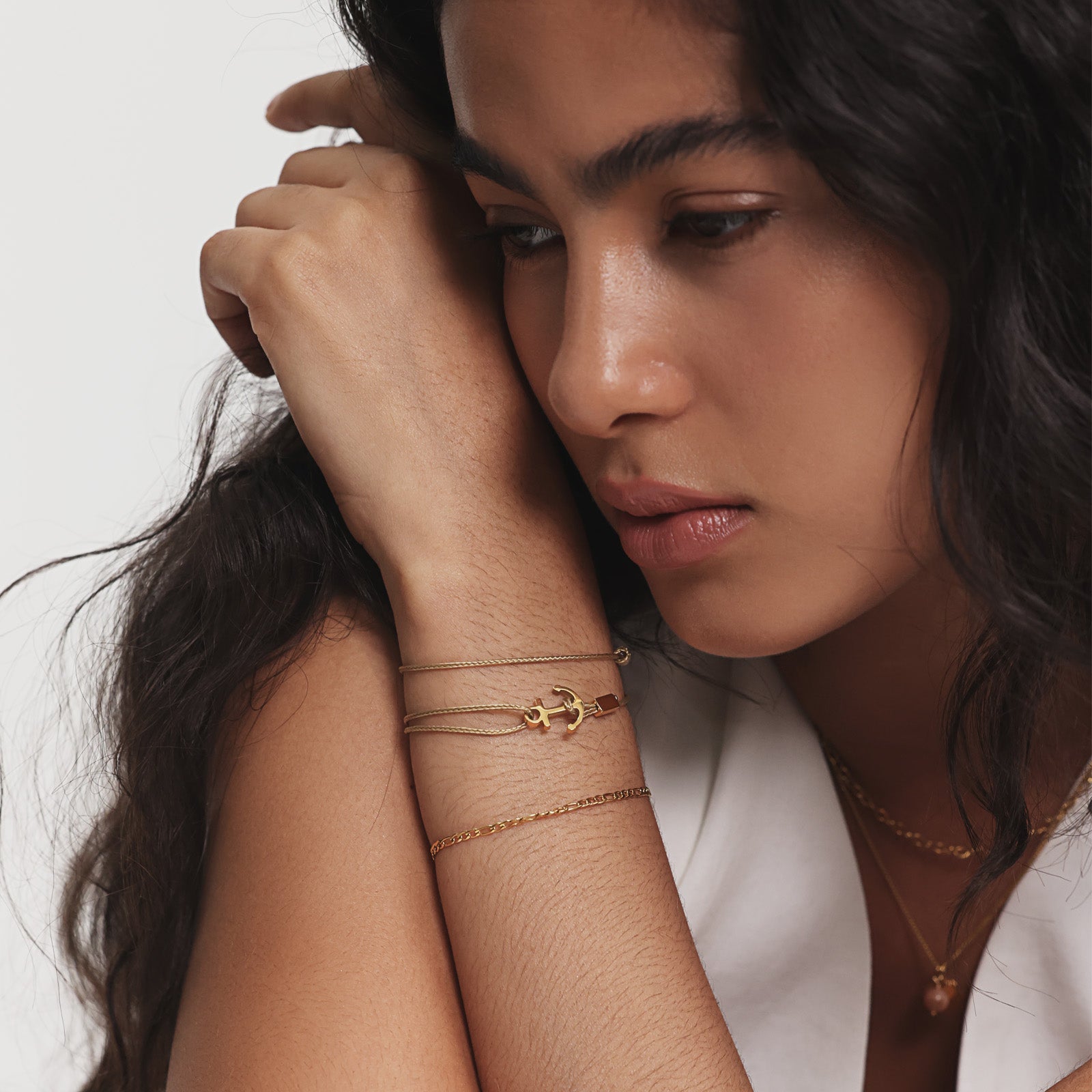 Armband mit Gravur & Ankerhaken - verstellbares Nylonband